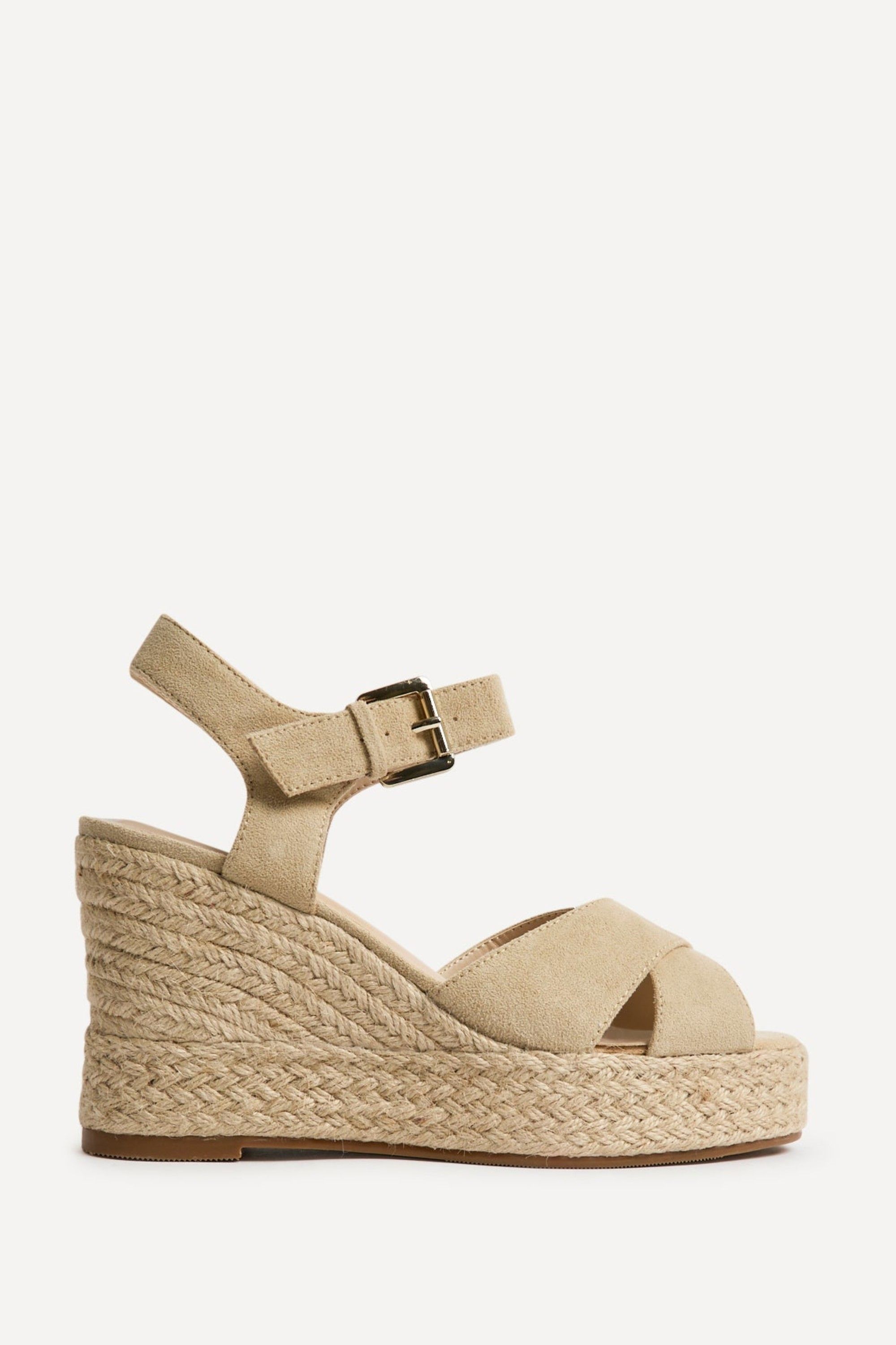 Linzi Noah Nude Crossover Wedge Sandals