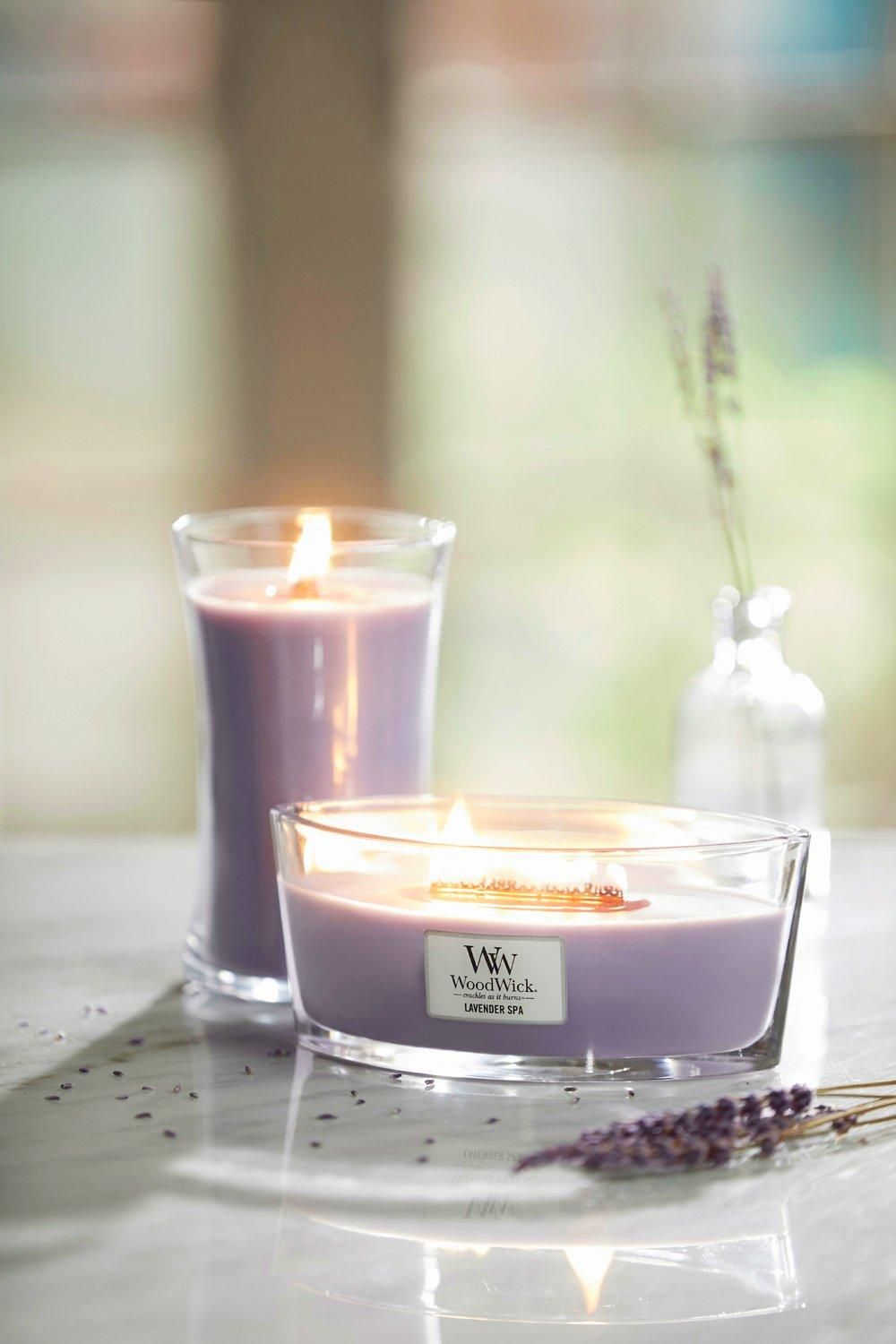 Woodwick Lavender Spa Ellipse Candle Purple image 2