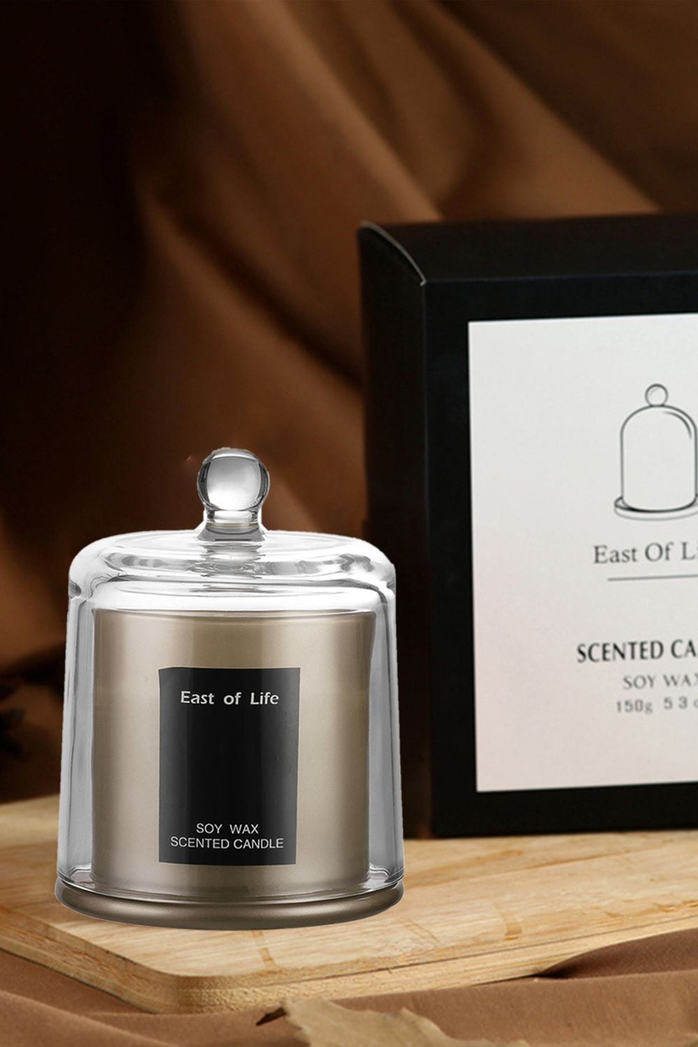 Living and Home Soy Wax Lychee & White Tea Scented Jar Candle Home Fragrance Help Sleep 9 x 11.5cm H image 1