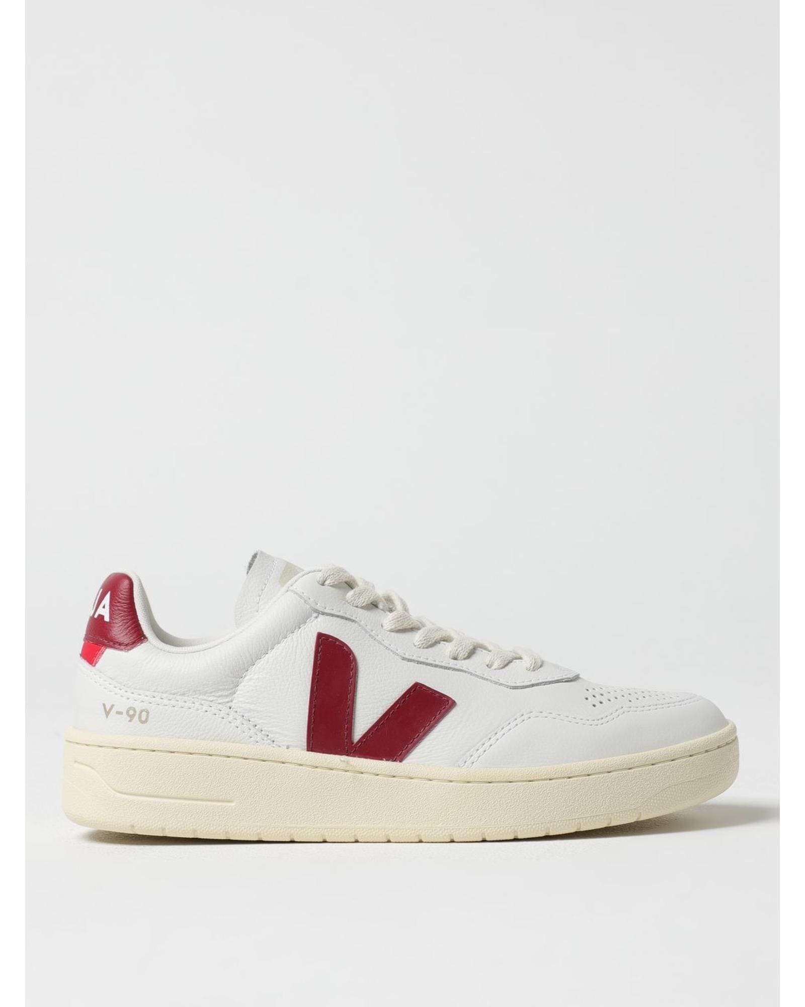 Veja V90 Leather LowTop Sneakers Wo - White image 1