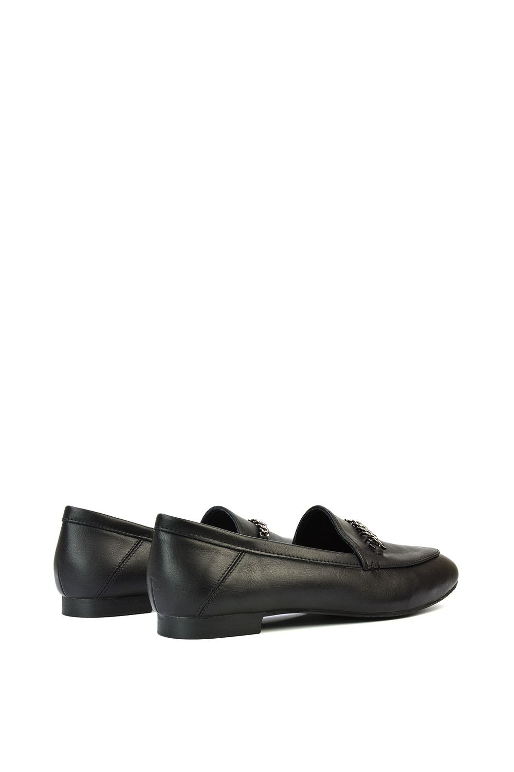XY London 'Tessah' Chain Detail Flat Heel Slip On Loafers image 5