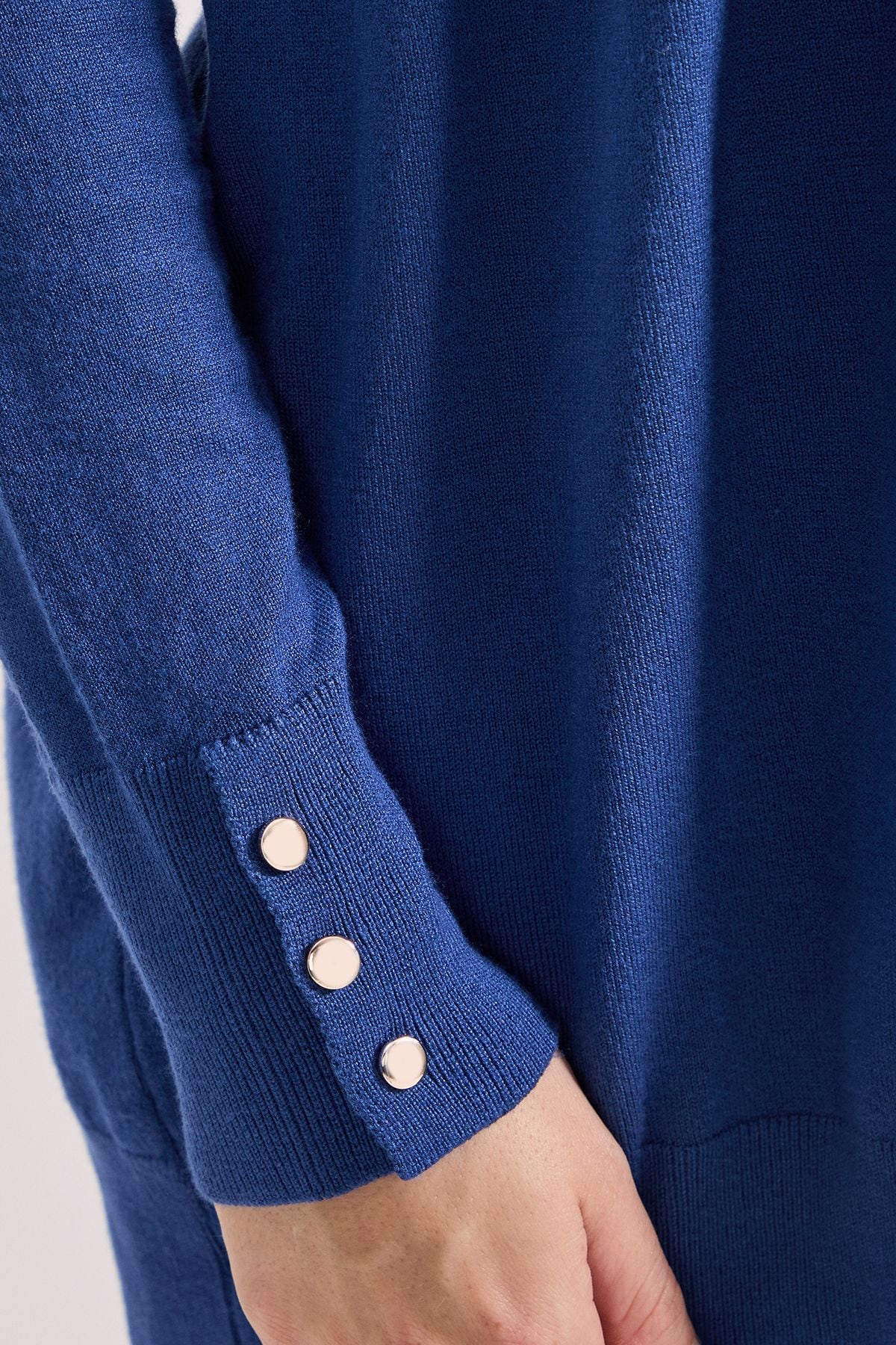 Dorothy Perkins Denim Blue Longline Button Cuff Cardigan Denim-blue image 5