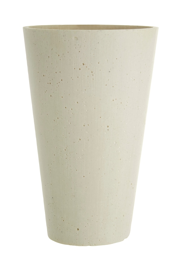 Orsina Polyresin Vase White Polyresin Small Tapered Vase