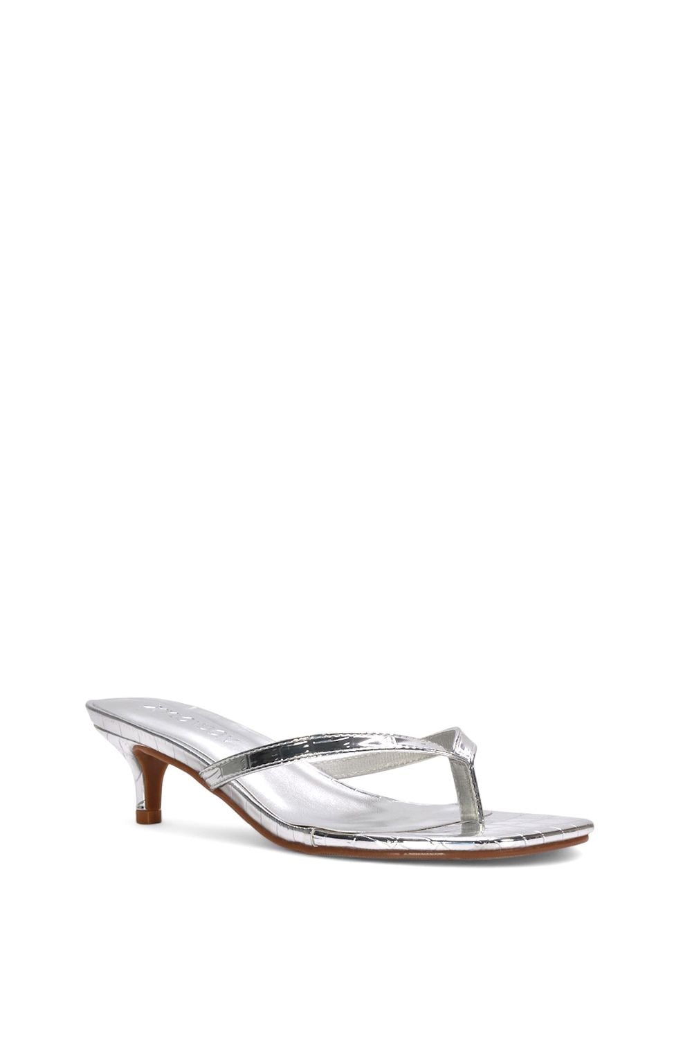 XY London 'Jane' Toe Post Low Kitten Heel Mule Sandal Shoes image 2