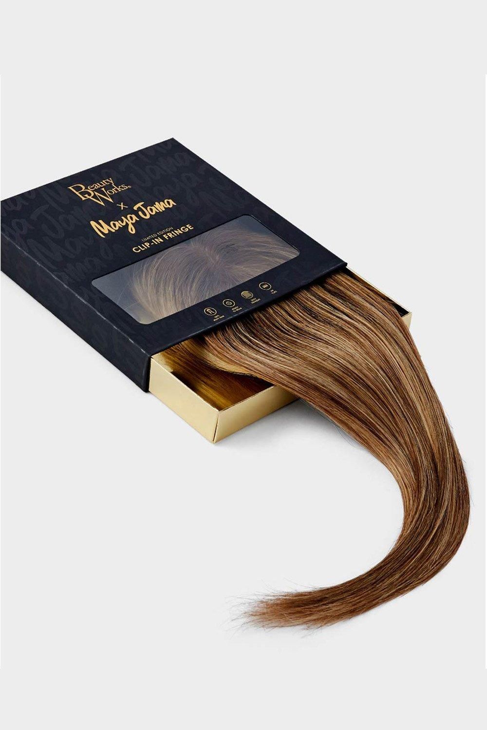 Beauty Works Beauty Works custom clip-in Fringe Topper 55g Honey Blonde image 8