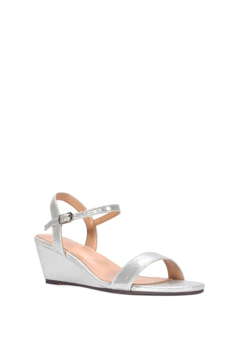 XY London 'Alissa' Open Toe Wedge Heel Sandals With Ankle Strap image 2