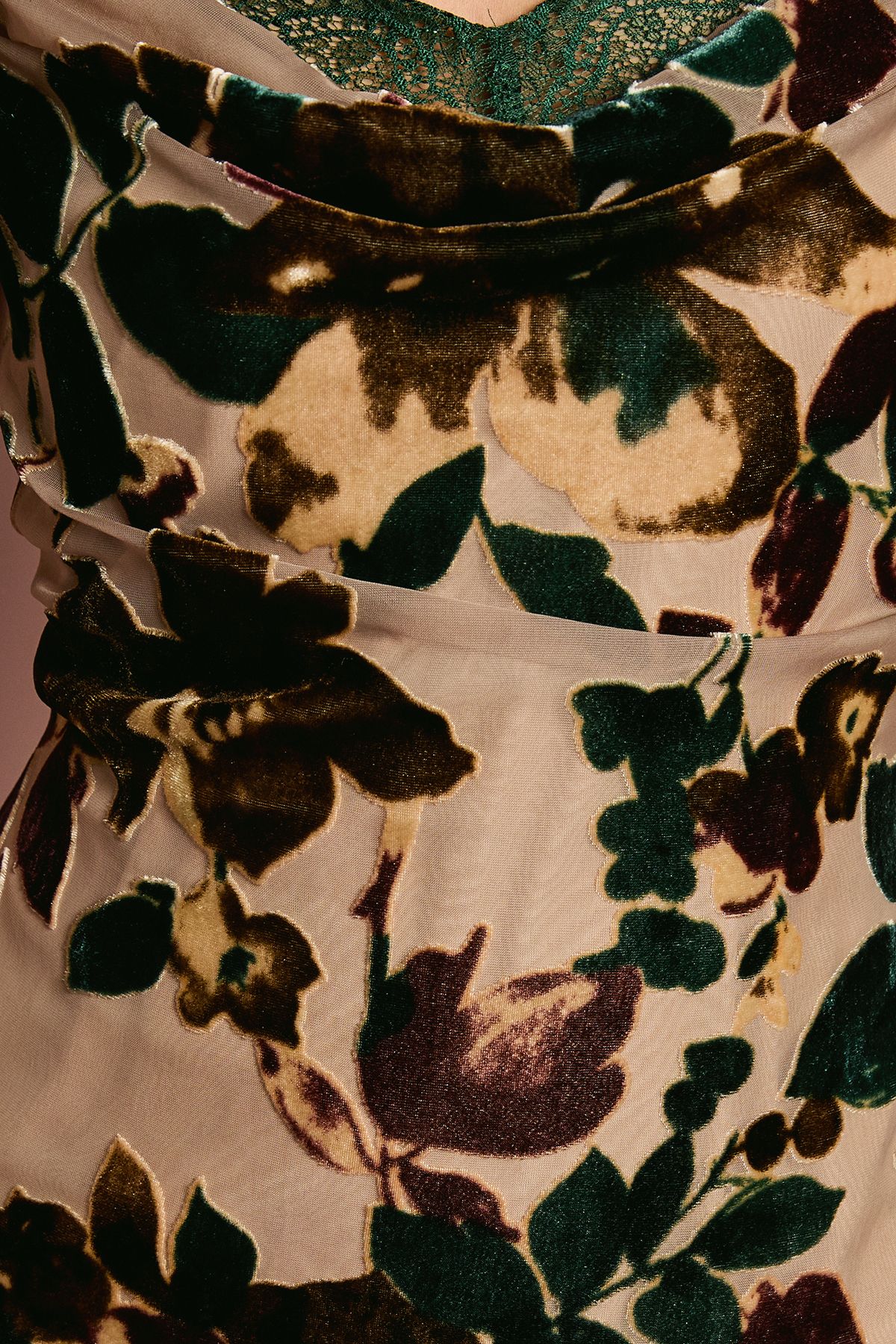 Coast Sleeveless Strappy Devour Slip Dress With Lace Insert Mocha image 5