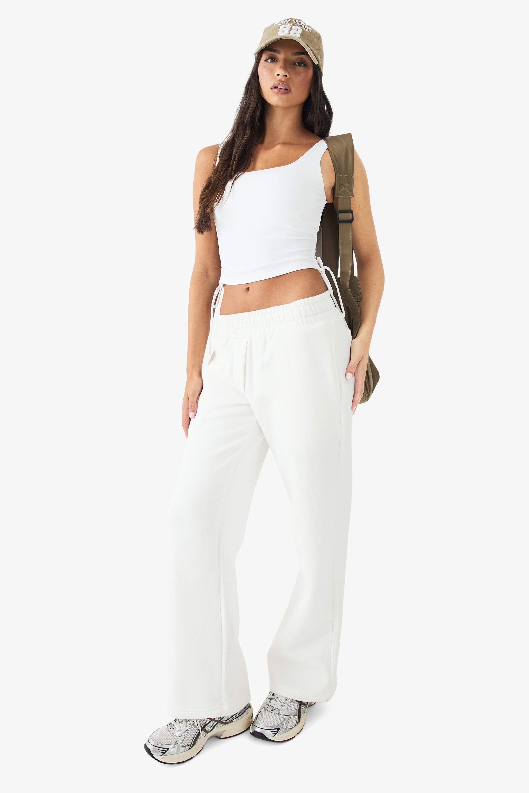 DSGN Studio DSGN Studio Ultra Sculpt Ruched Side Vest Top White image 3