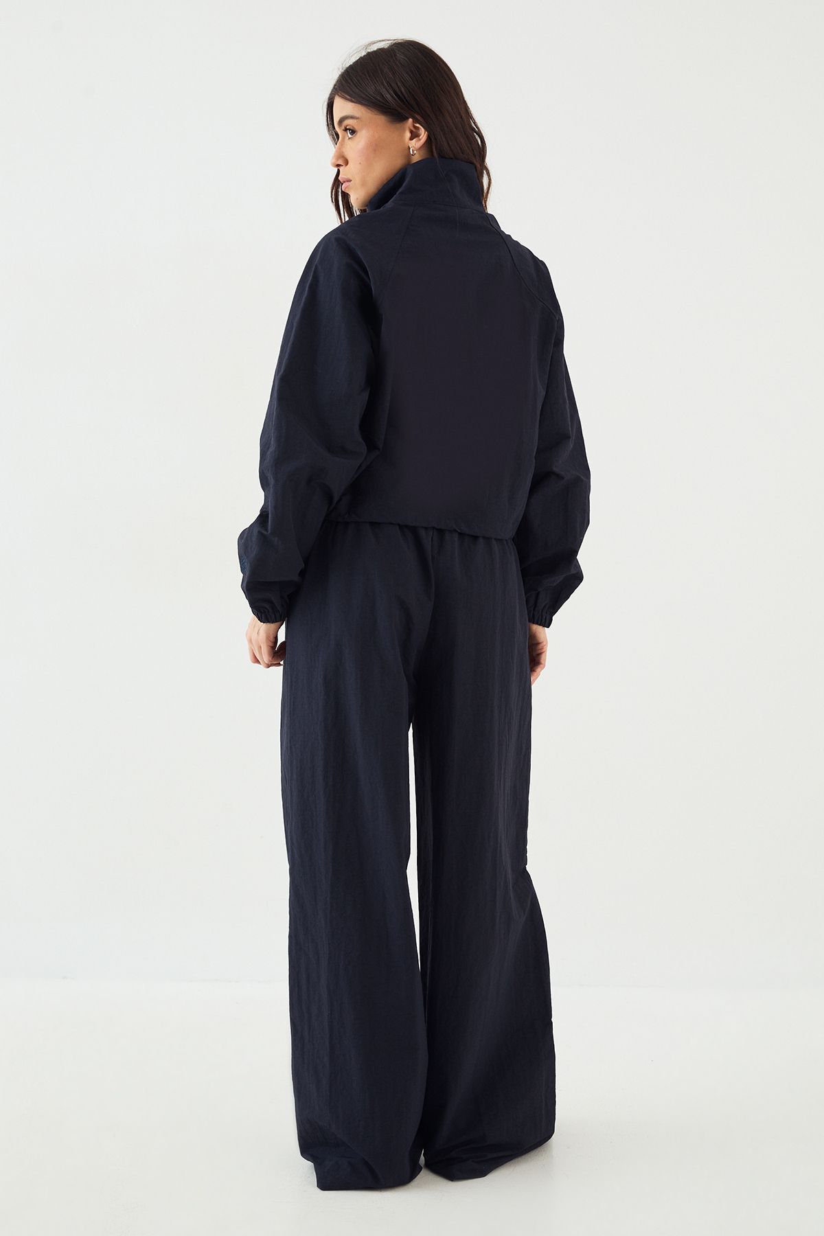 DSGN Studio DSGN Studio Drawstring Waist Wide Leg Trouser Navy image 2