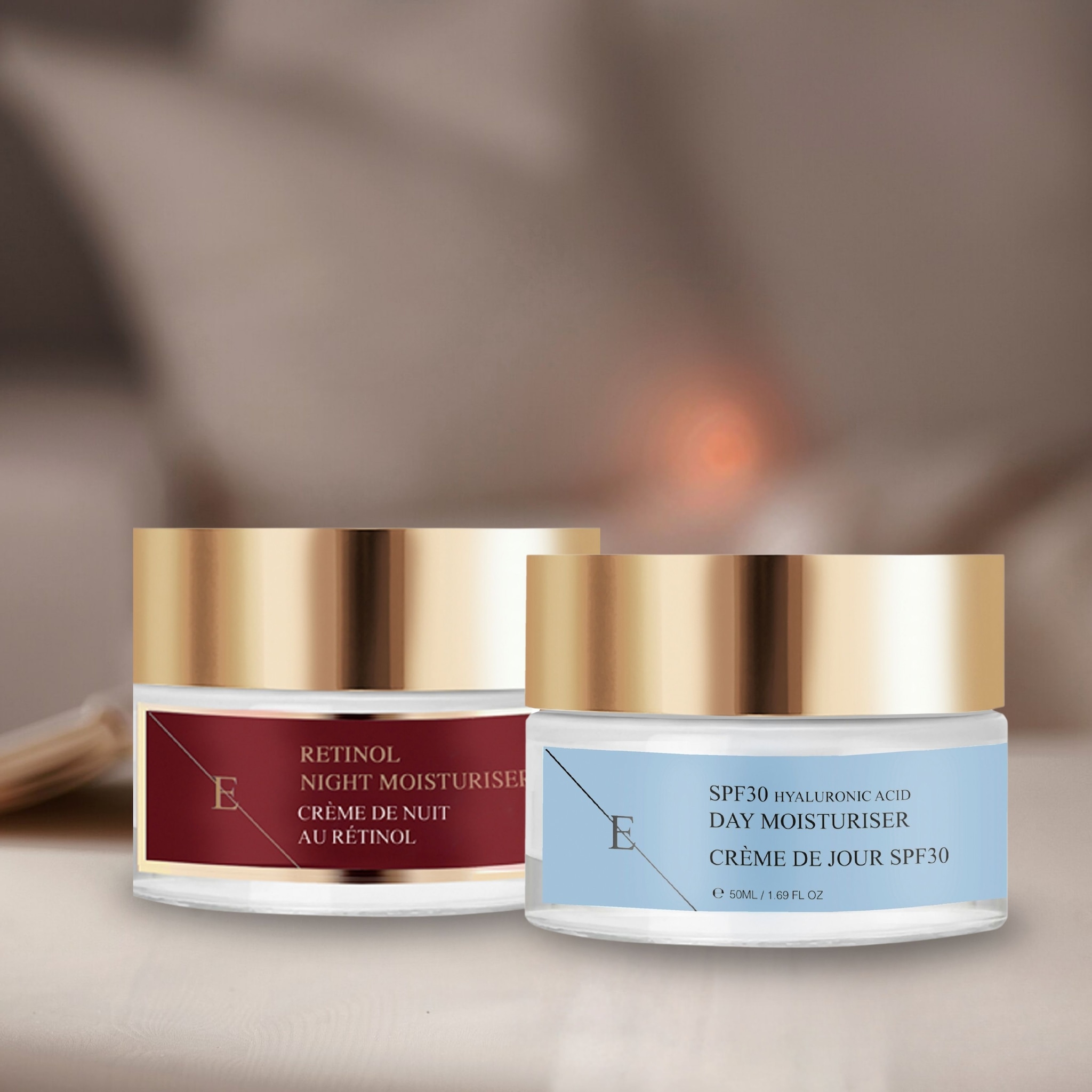 Erth Skin London Day & Night Renewal Duo Retinol Night Moisturiser 50ml + SPF 30 Hyaluronic Acid Day Cream 50ml image 2