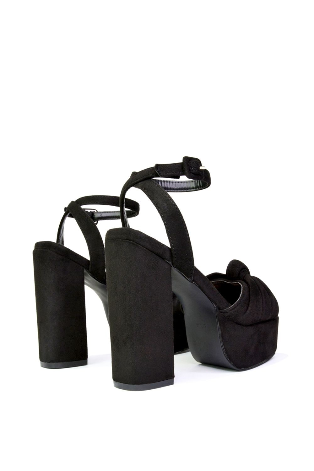 XY London 'Lillian' Peep Toe Strappy Chunky Block High Heel Platform Shoes image 3