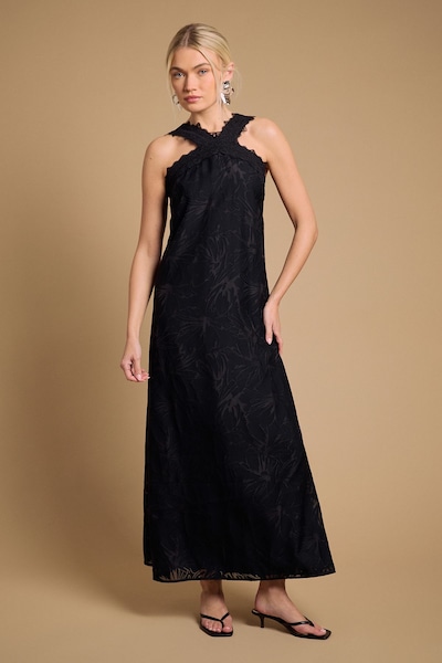 Oasis Halterneck Maxi Dress Black