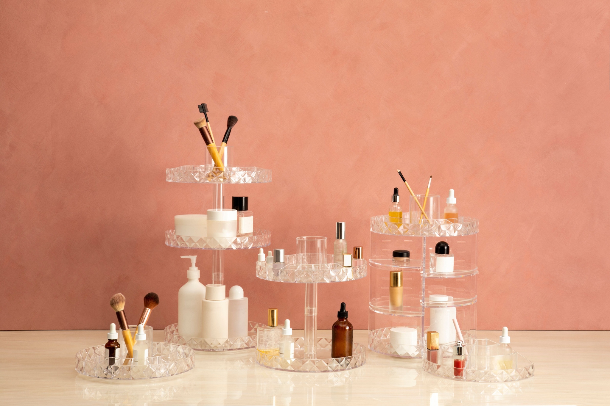 Orsina Beauty Two Tier Round Revolving Cosmetic Organiser image 5