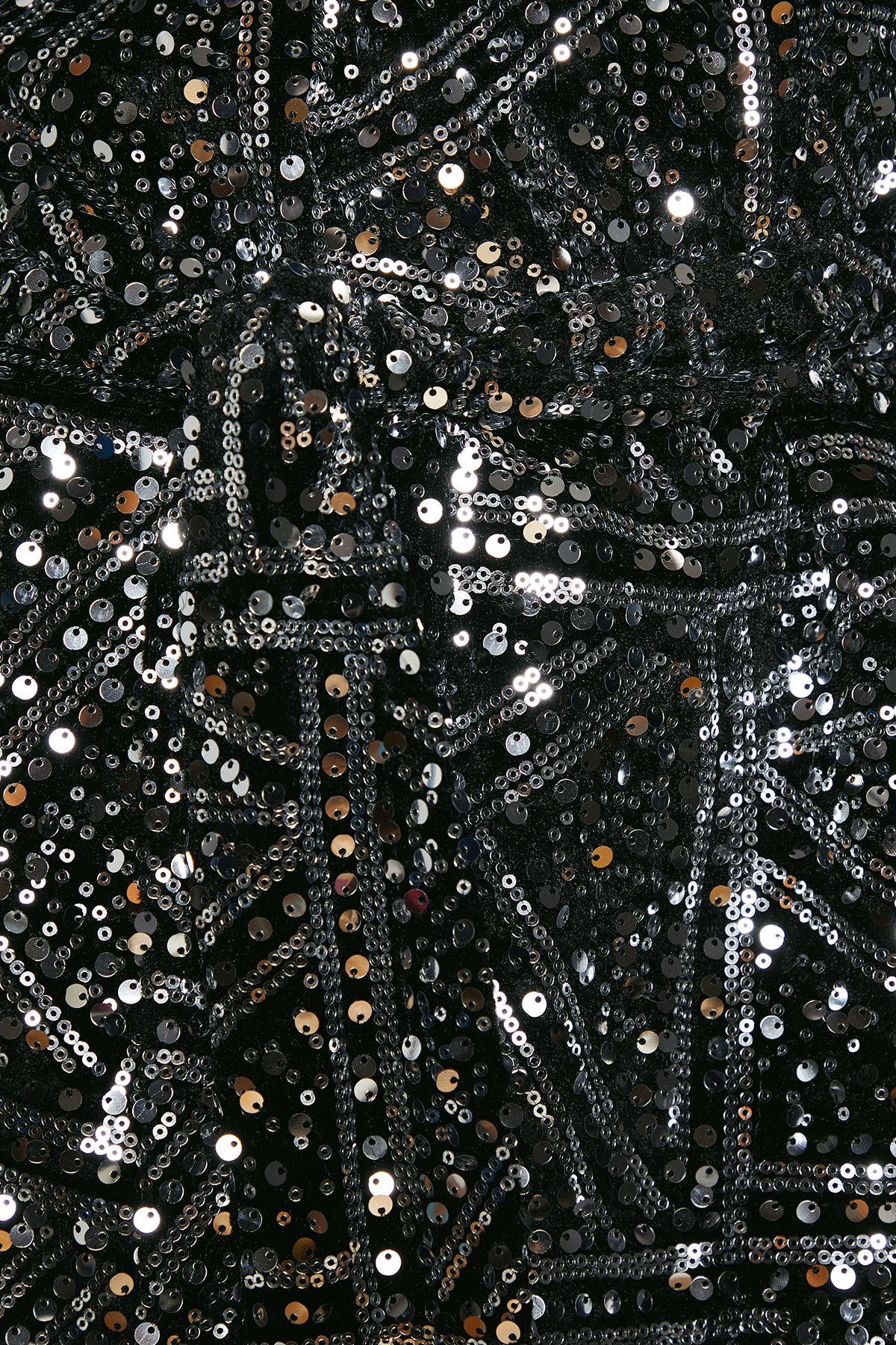 Principles Silver Sequin Detail Belted Batwing Midi Dress Silver image 5