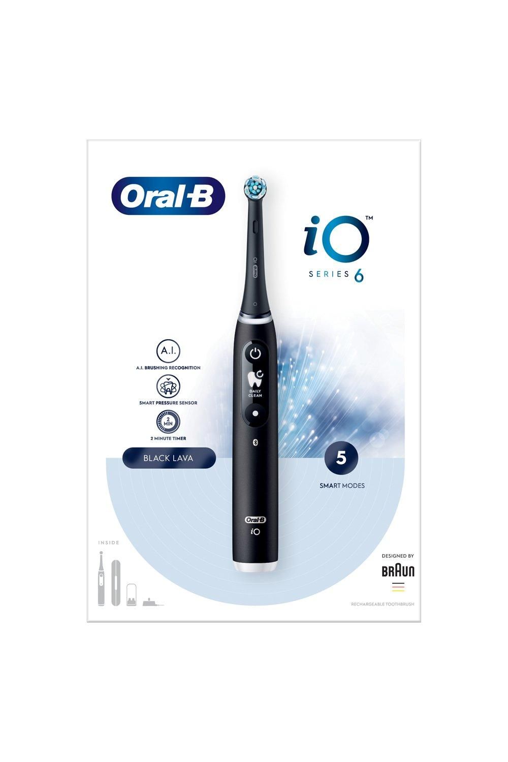Oral B iO - 6 - Black Lava Electric Toothbrush Black image 2