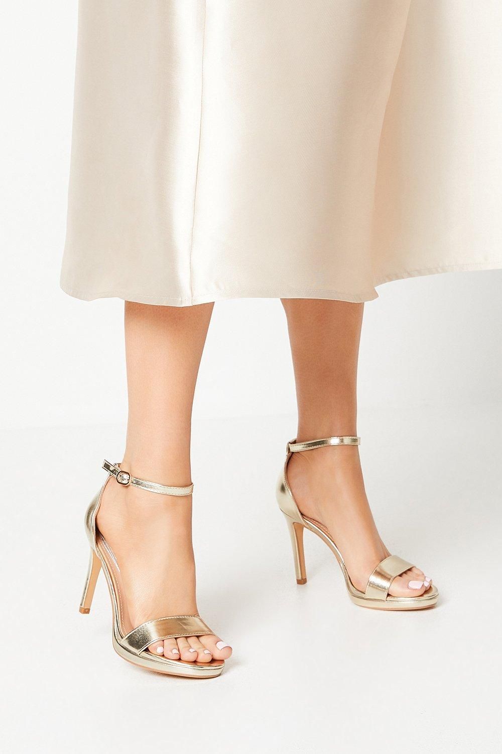 Coast Talia Platform High Heeled Sandals Gold image 1