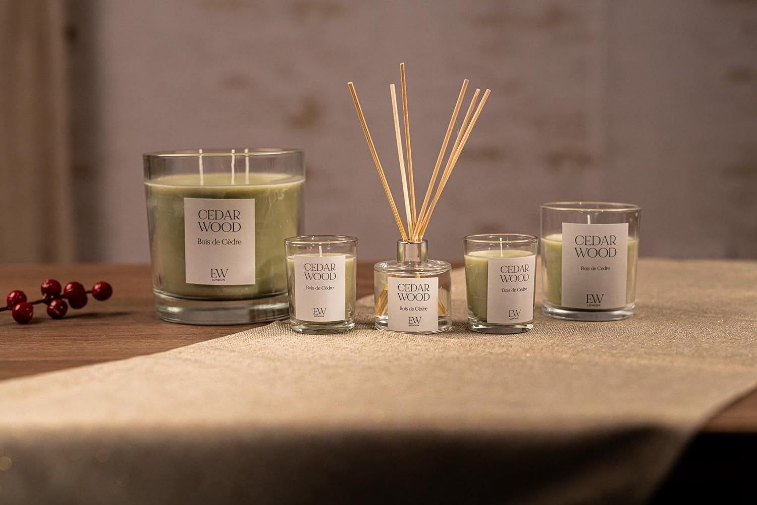 Marco Paul Large Cedarwood Scented Diffuser and Candle Gift Sets image 1