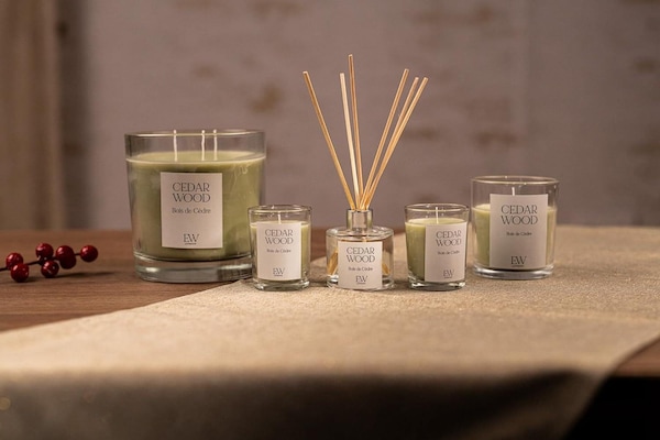 Marco Paul Large Cedarwood Scented Diffuser and Candle Gift Sets
