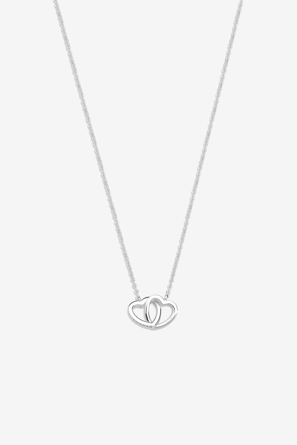 Simply Silver Sterling Silver 925 Interlink Heart Necklace