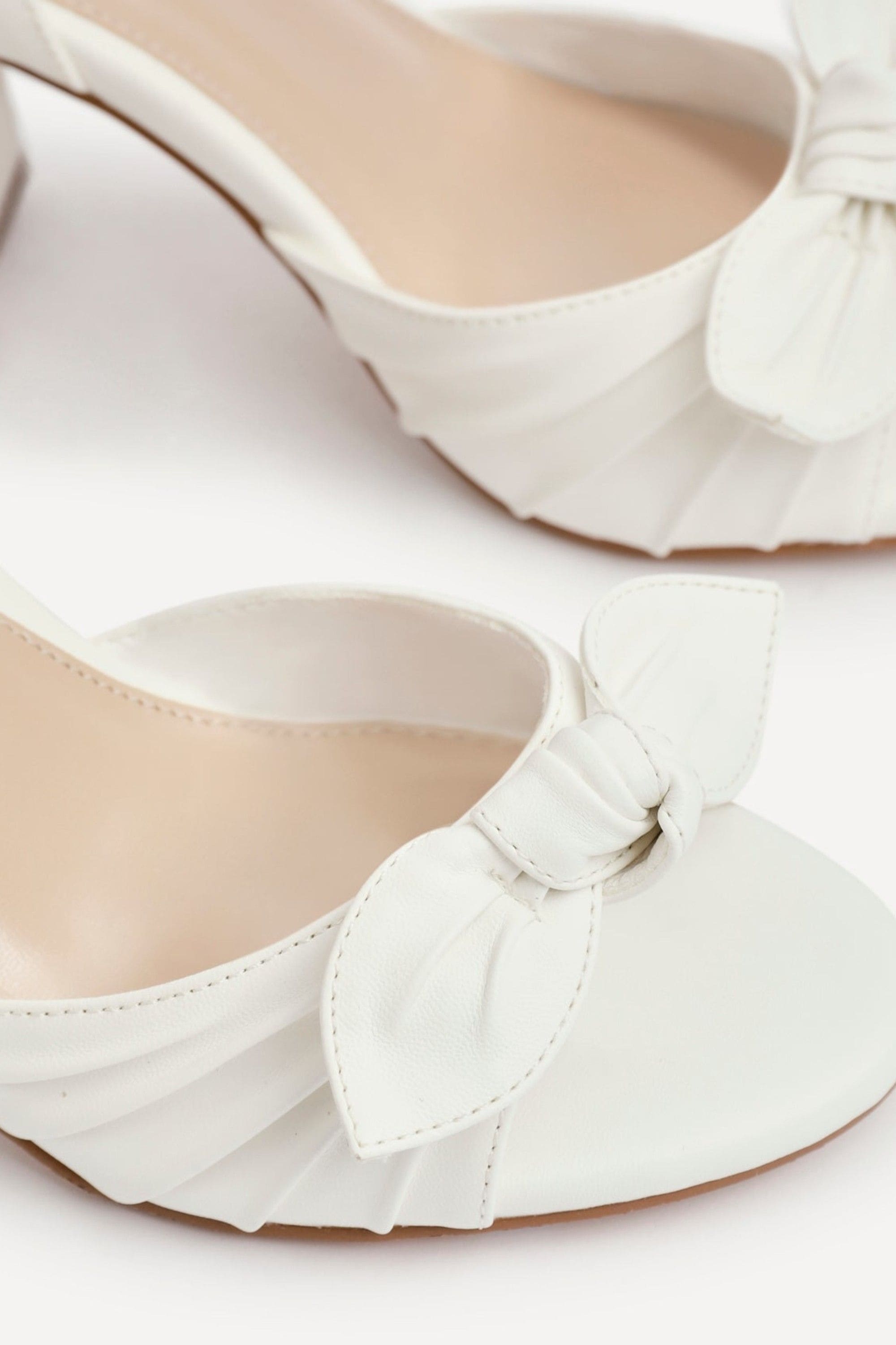 Linzi Darling White Faux Leather Heeled Sandals image 5