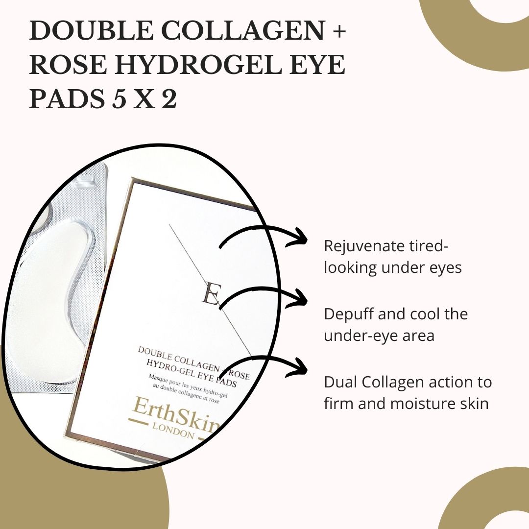 Erth Skin London 2x Double Collagen + Rose Hydrogel Eye Pads 5 X 2 image 4