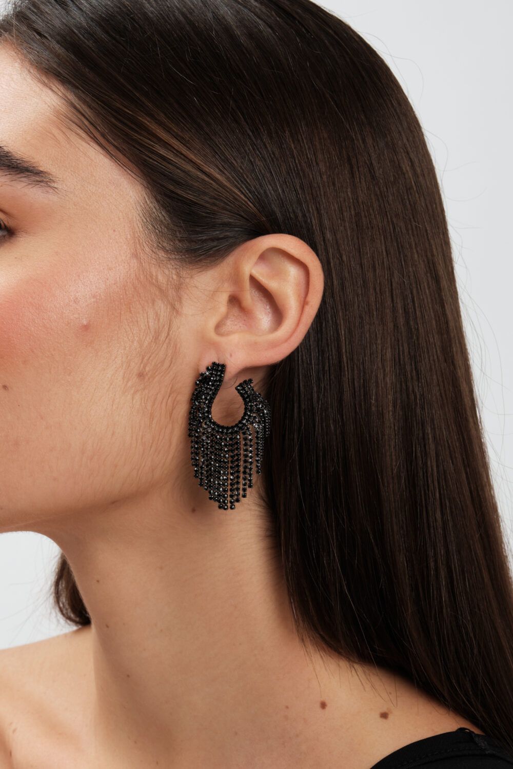 Jon Richard Jet Open Statement Earrings image 2