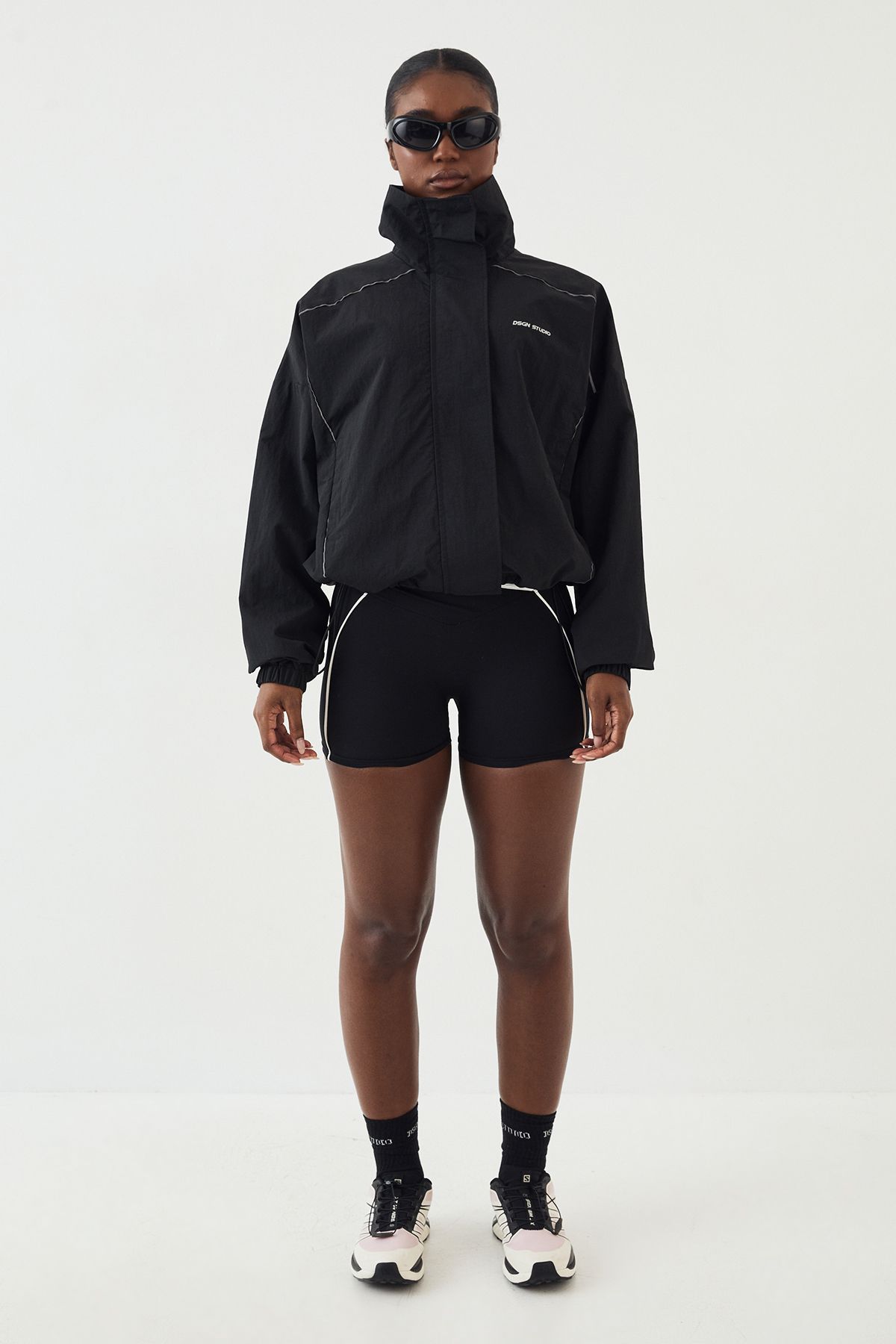 DSGN Studio DSGN Studio Piping Detail Funnel Neck Jacket Black image 5