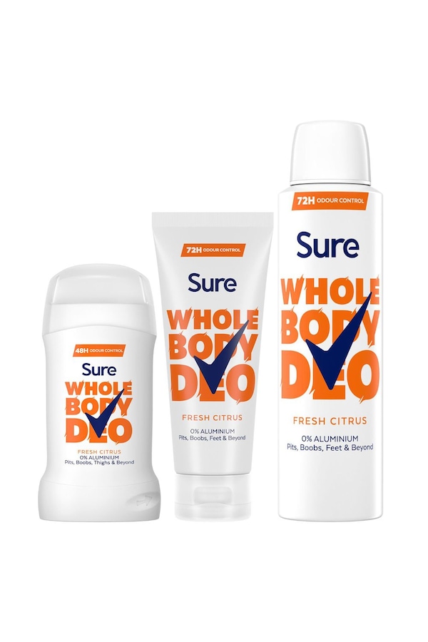 Sure Whole Body Fresh Citrus Bundle Spray, Stick and Cream