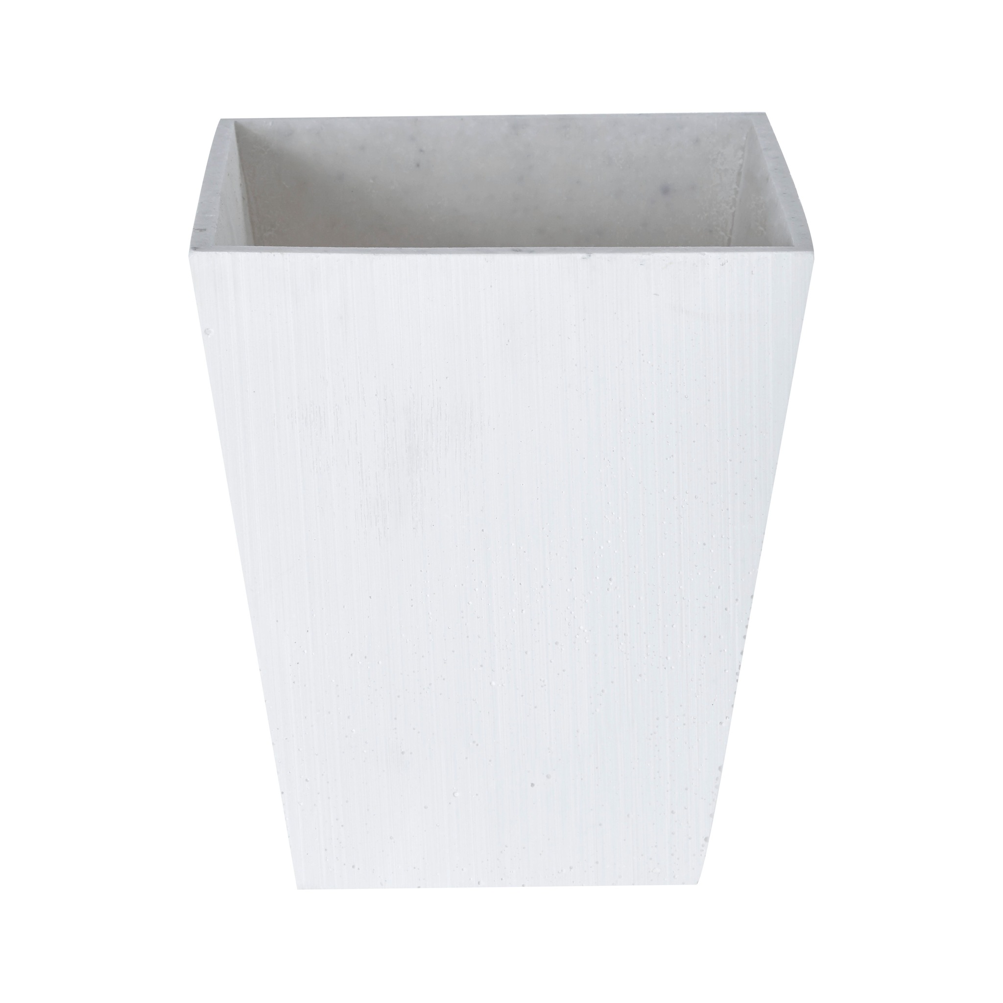 Orsina Polyresin Vase White Polyresin Square Edged Vase image 3