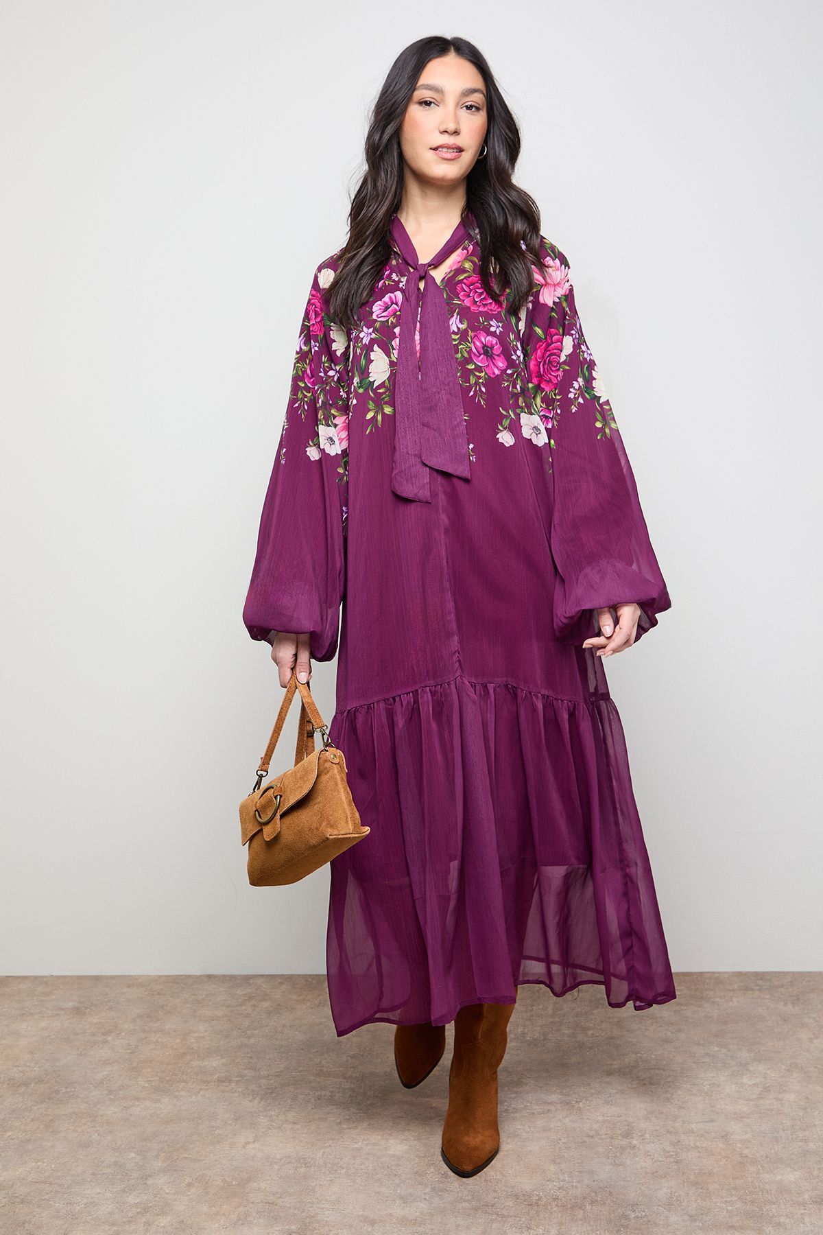 Oasis Trapeze Boho Maxi Dress Floral image 2