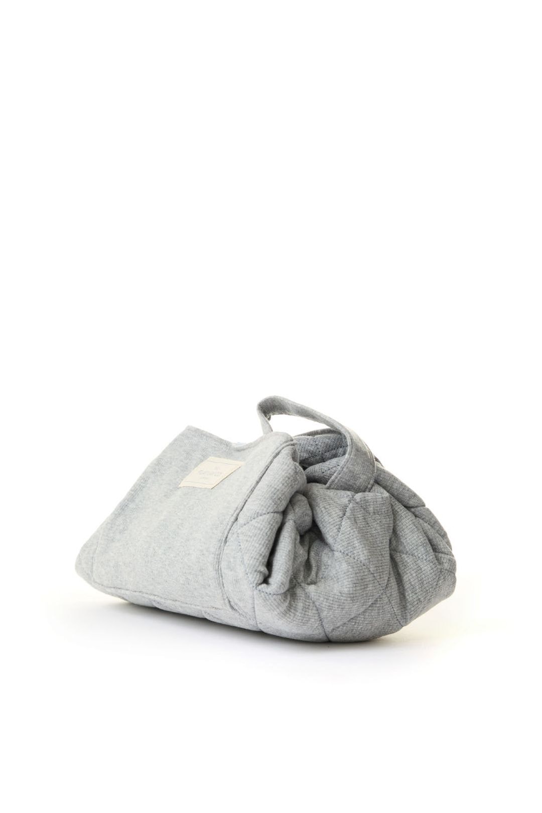 The Flat Lay Co Drawstring Makeup Bag - Cozy Cotton Grey Multi image 4