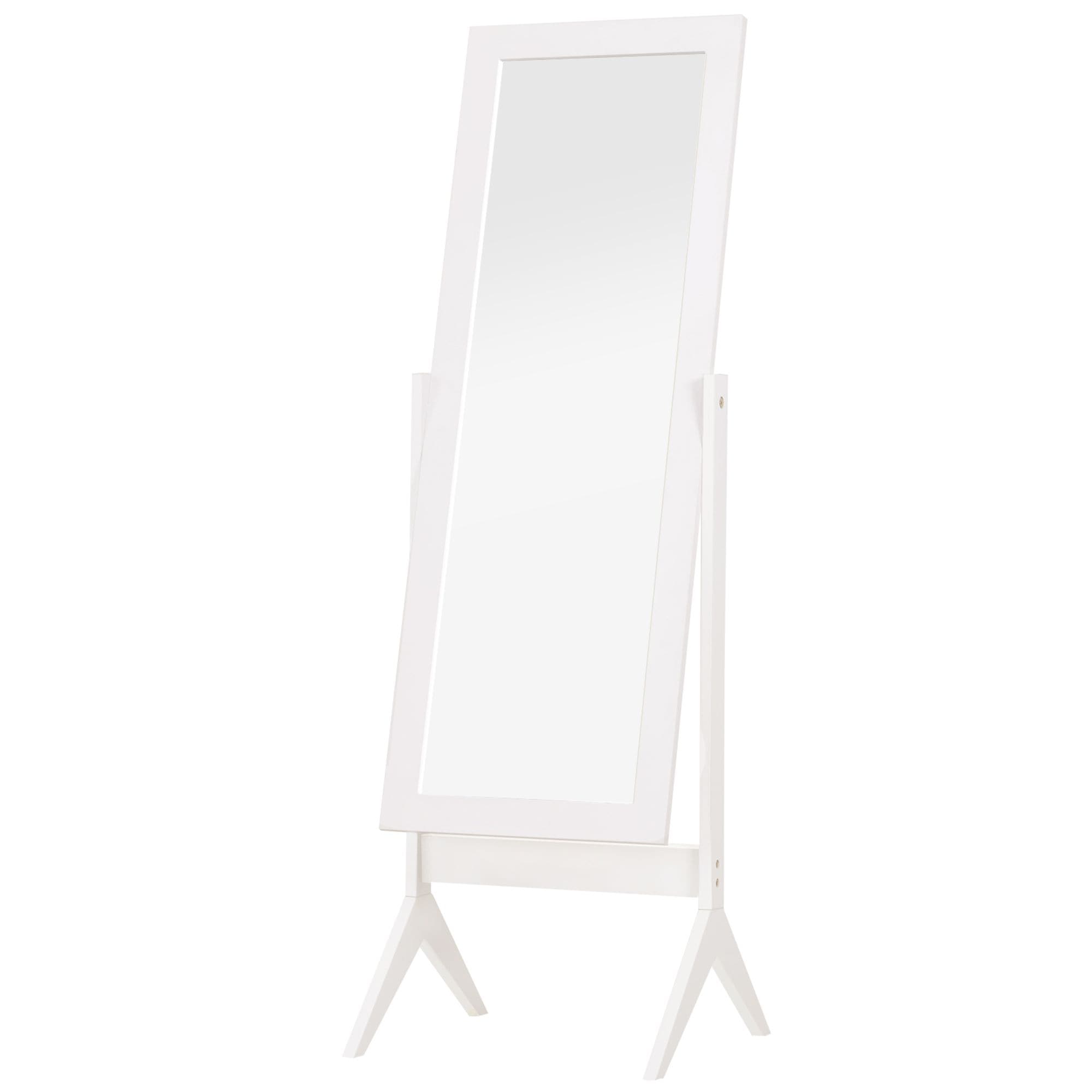 HOMCOM Dressing Mirror Freestanding Tall Adjustable Angle White 148x47cm Bedroom image 2