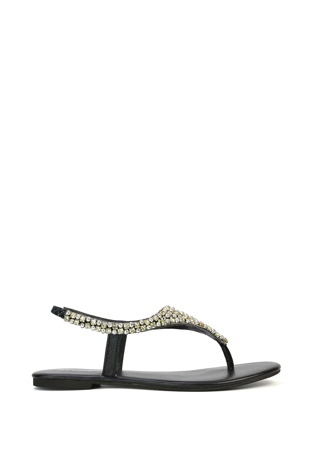 XY London 'Lauren' Embellished Toe Post Flat Sandals image 1