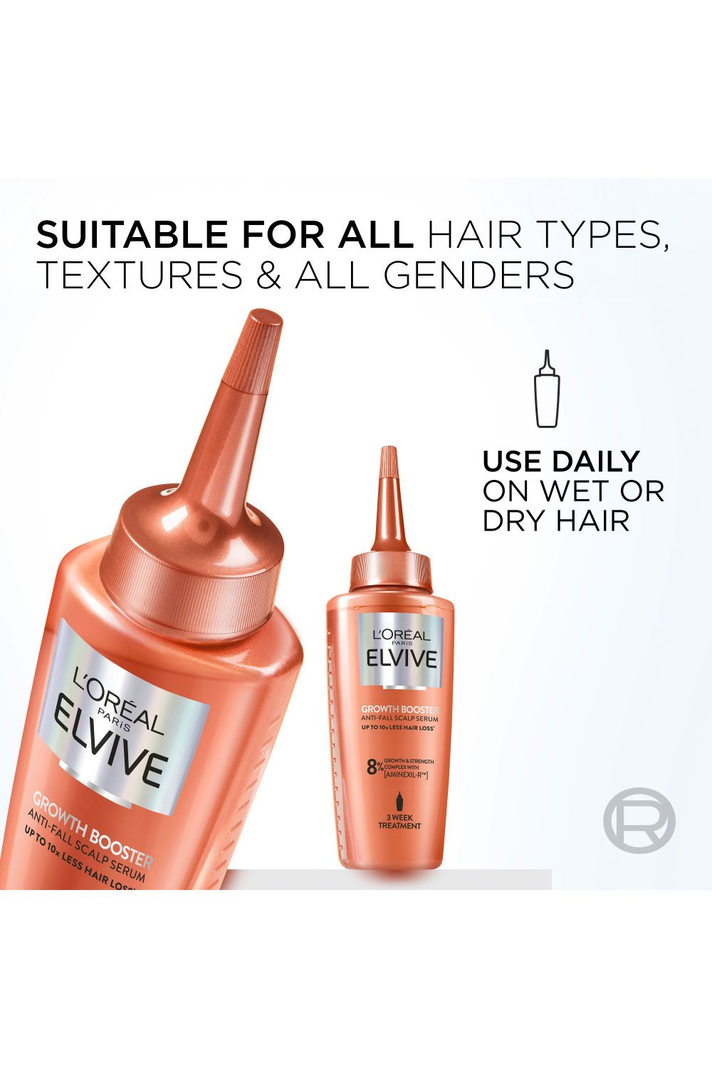 L'Oréal Paris Elvive Growth Booster Scalp Serum, Anti Hair Loss Scalp Treatment, 102ml Multi image 6