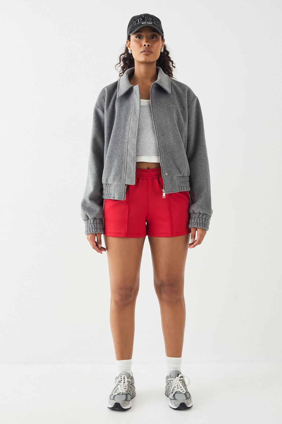 DSGN Studio DSGN Studio Embroidered Zip Through Collared Jacket Grey Marl image 5