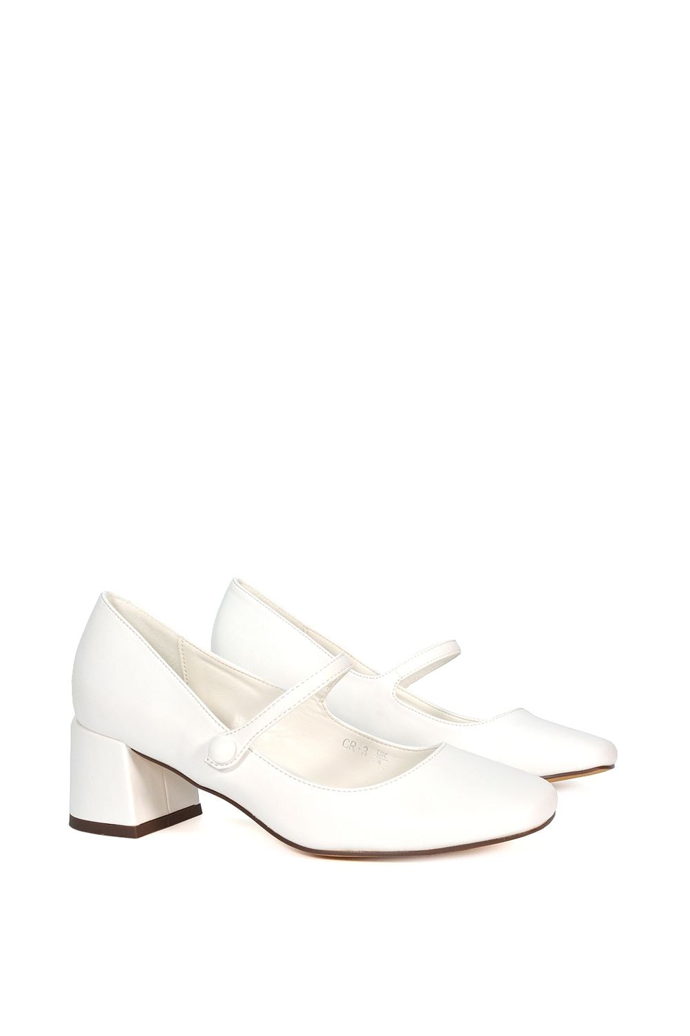 XY London 'Leneka' Mary Jane Low Block Heel Court Shoes