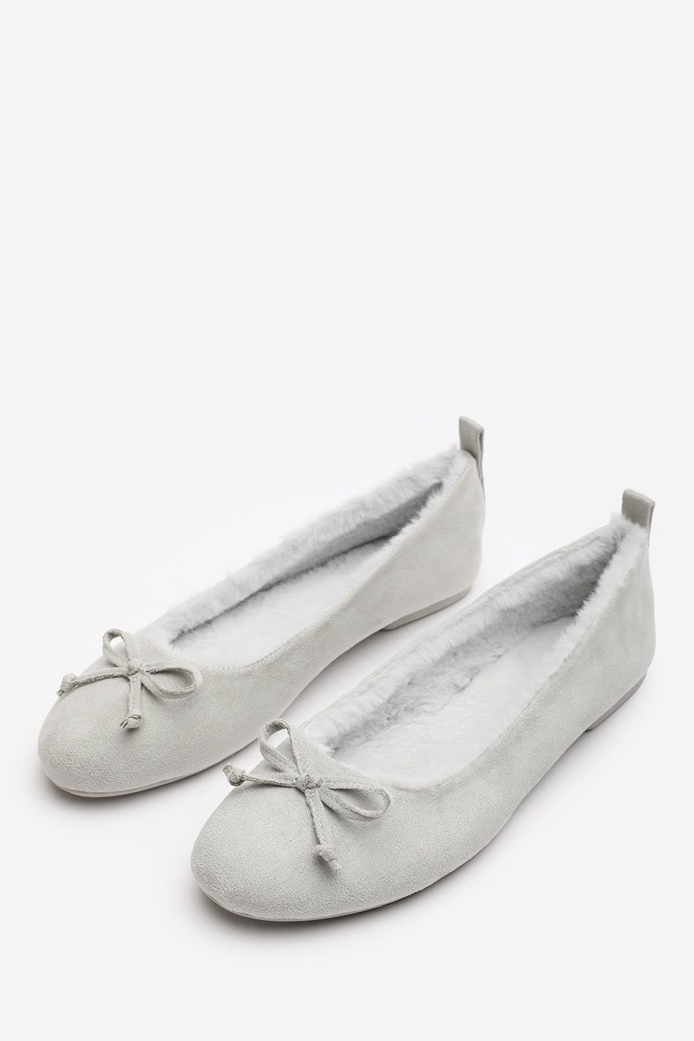 Where's That From 'Danica' Ballet Slippers with Faux Fur Lining and Bow Detail image 5
