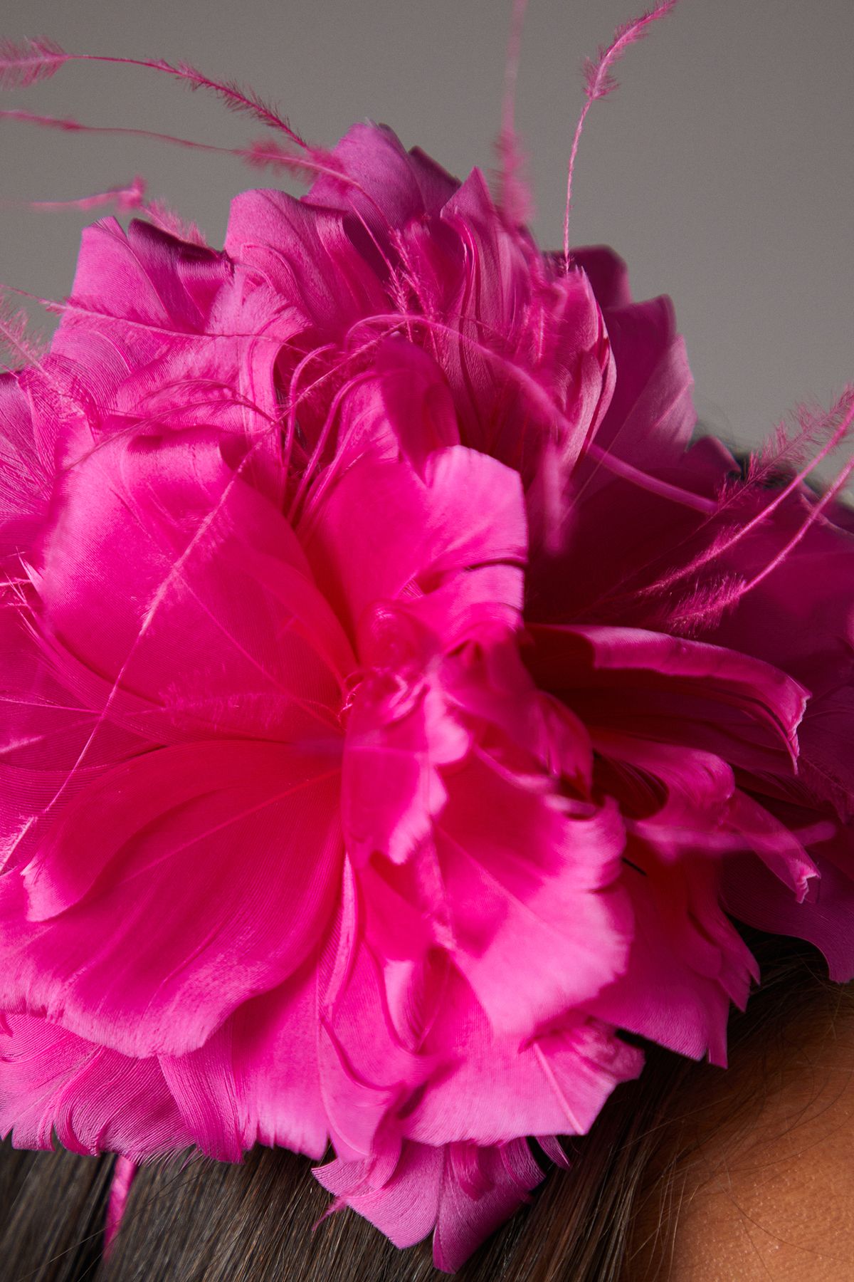 Coast Feather Flower Headband Fascinator Hot Pink image 3