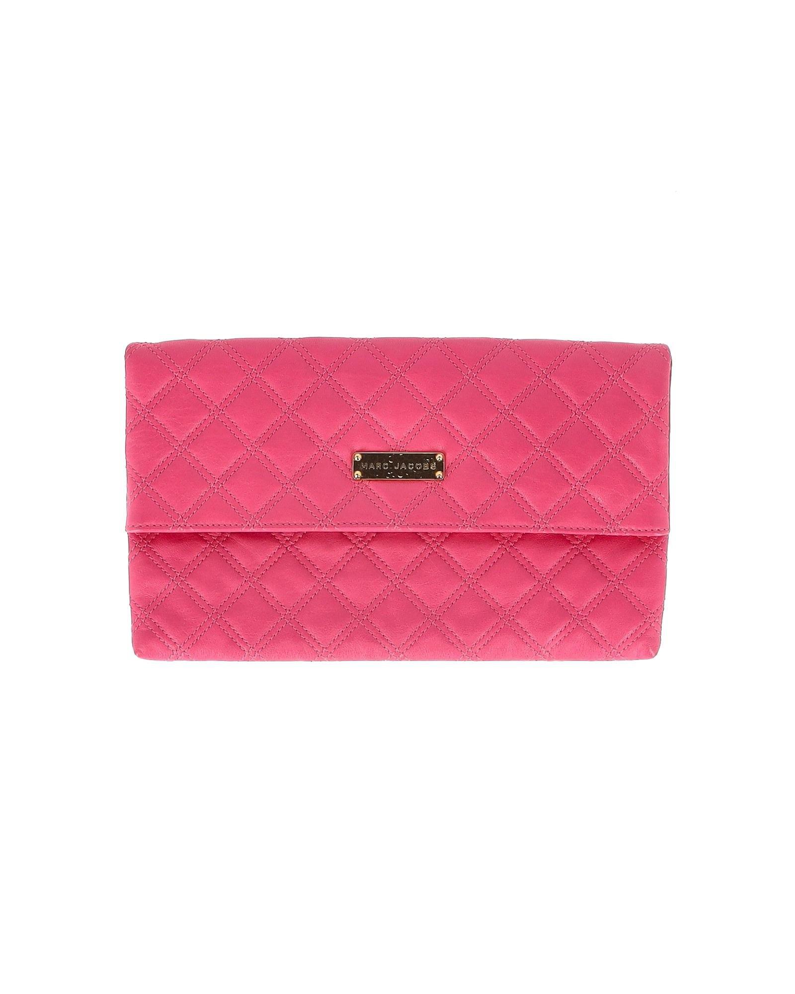 Marc Jacobs Preloved Quilted Leather Clutch Wo - Pink Clutches