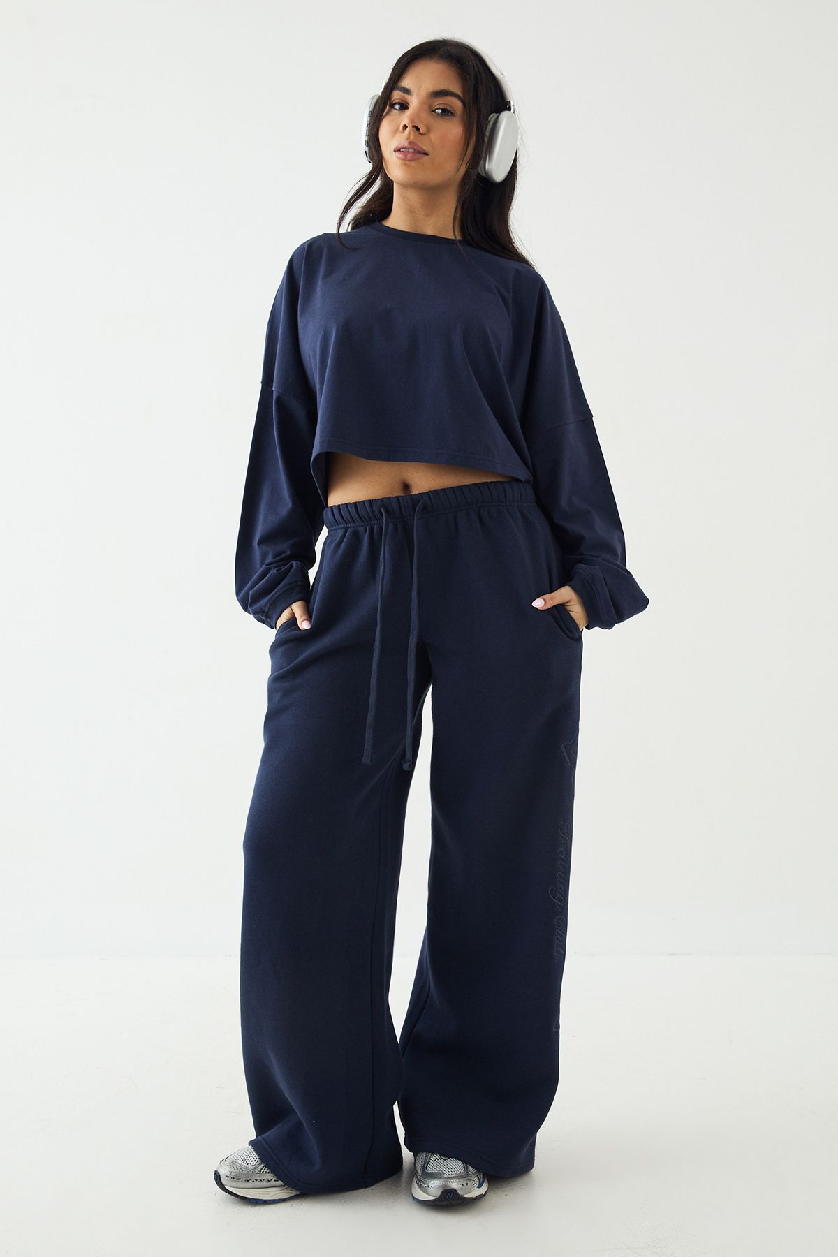 DSGN Studio DSGN Studio Sport Training Club Straight Leg Jogger Navy image 3