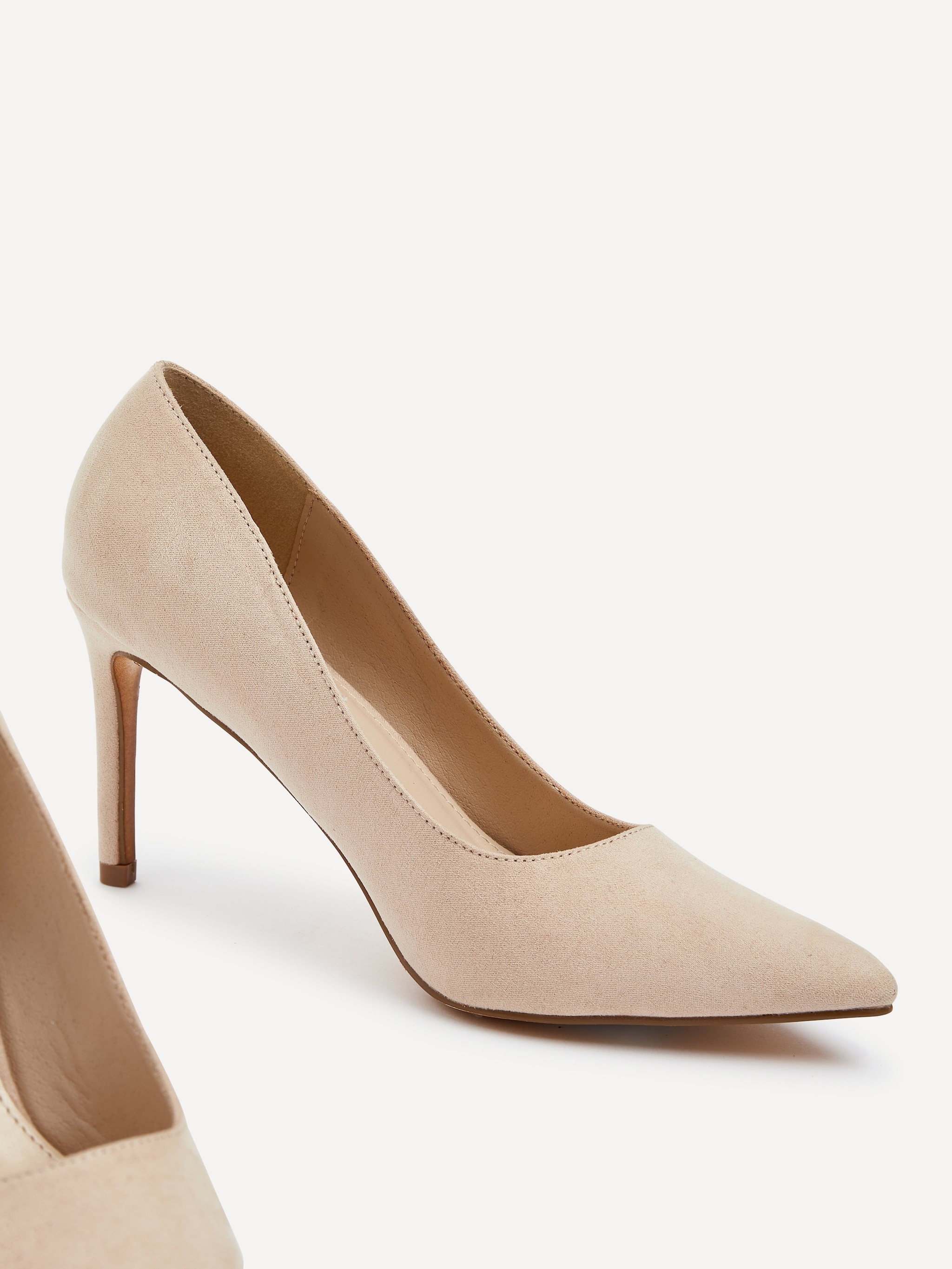 Linzi Overjoyed Nude Faux Suede Court Heel image 5