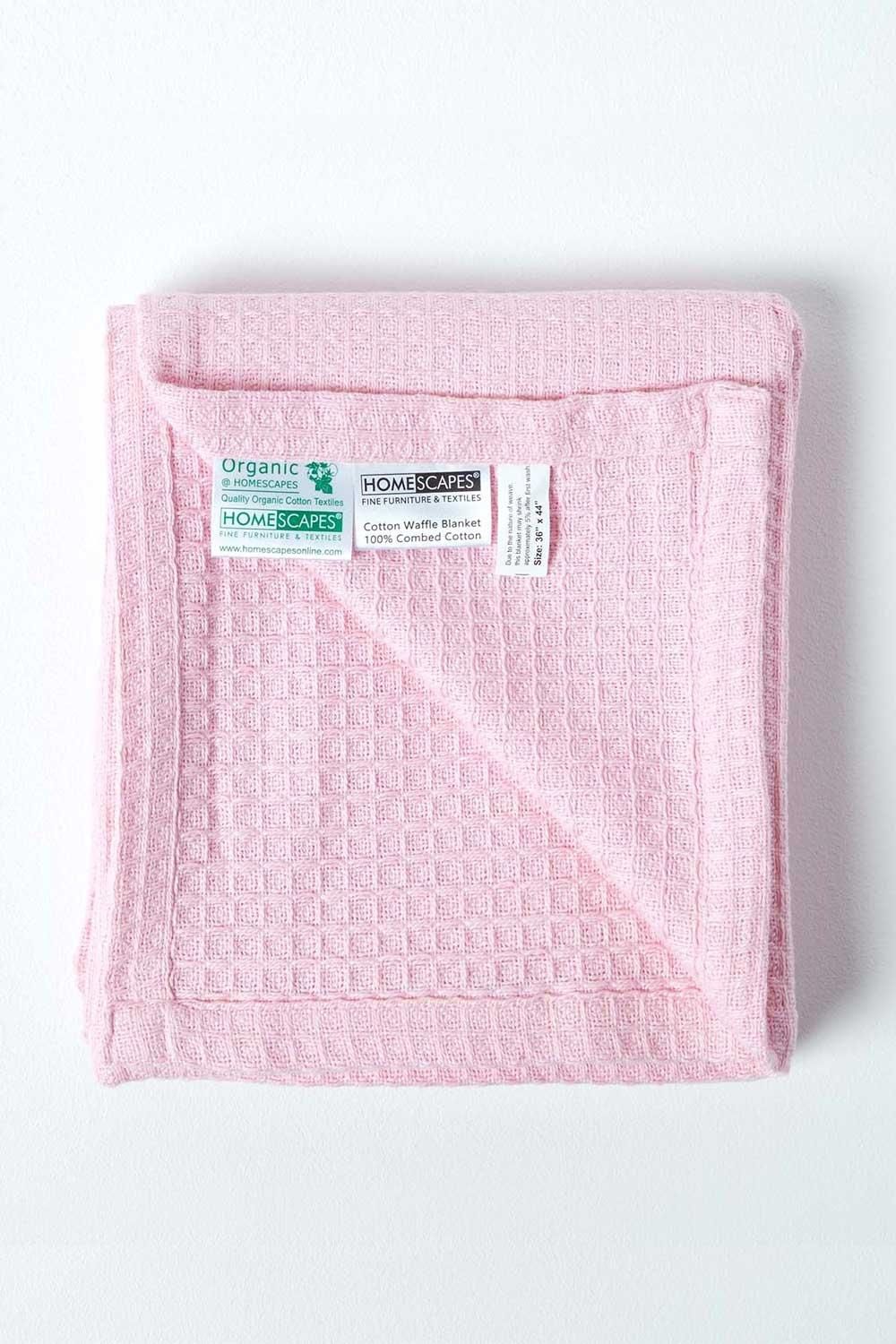Homescapes Organic Cotton Waffle Baby Blanket image 4