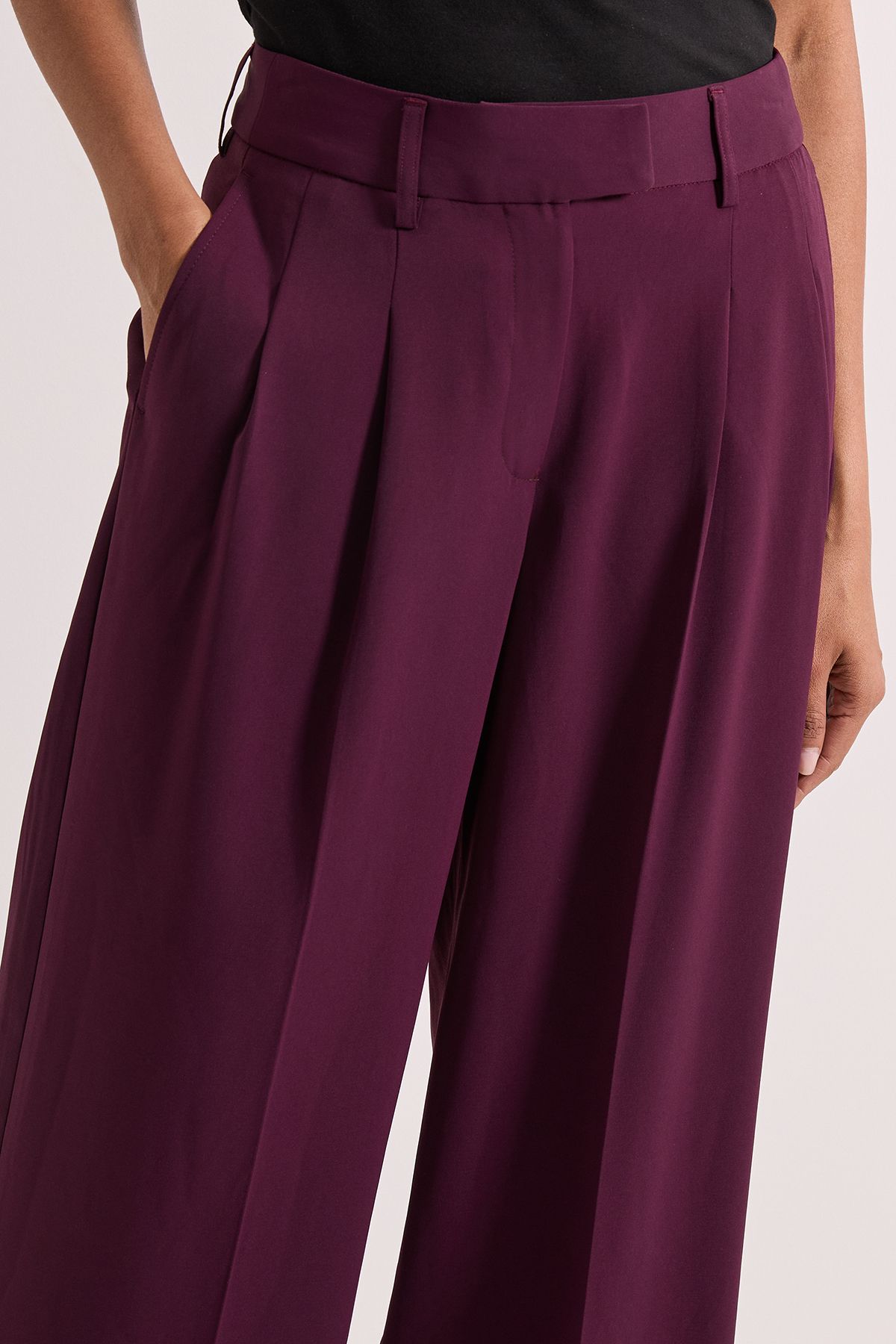 Dorothy Perkins Pleated Wide Leg Trouser Berry image 4