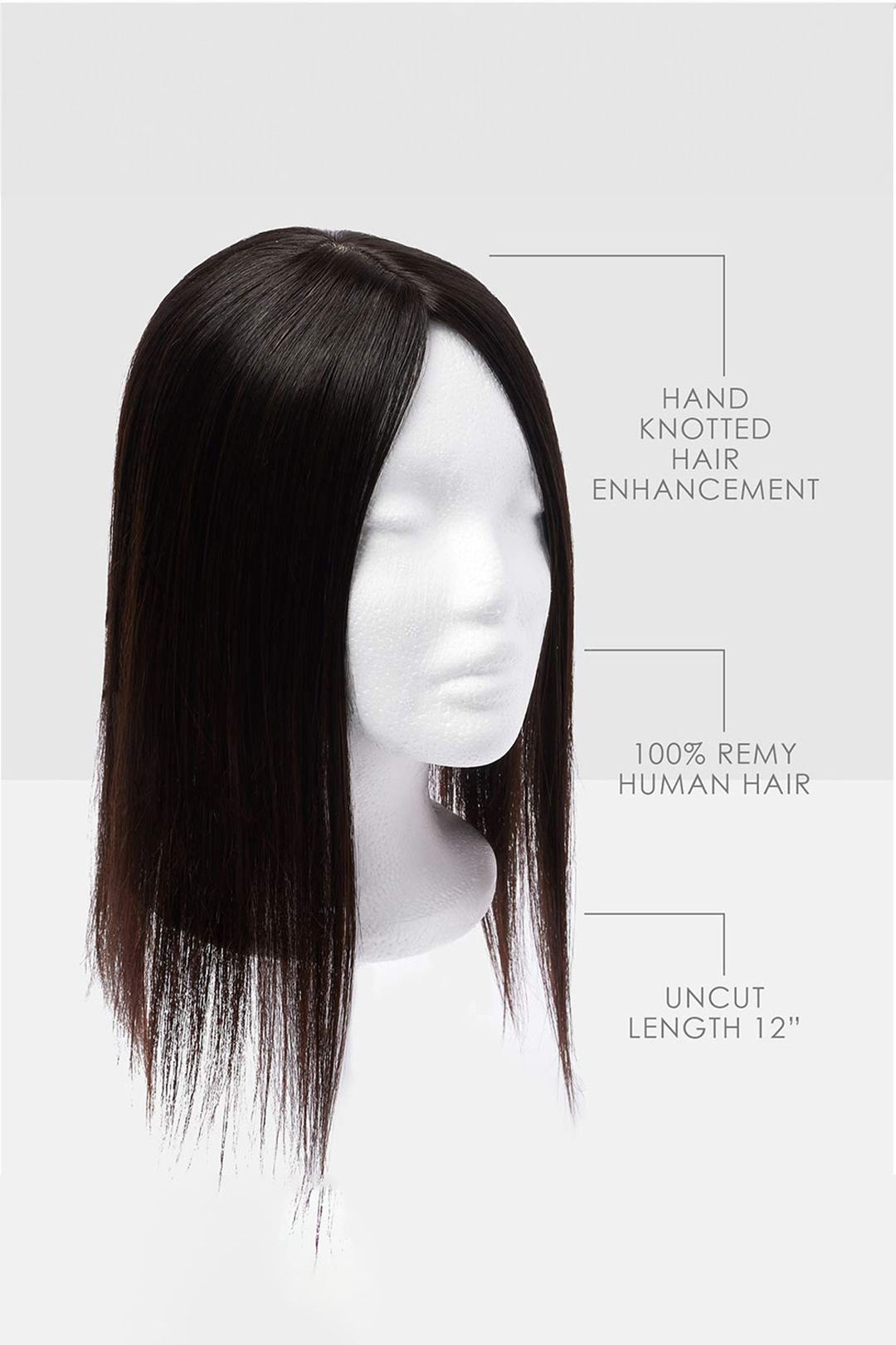 Beauty Works Beauty Works custom clip-in Fringe Topper 55g Brownie Batter image 3