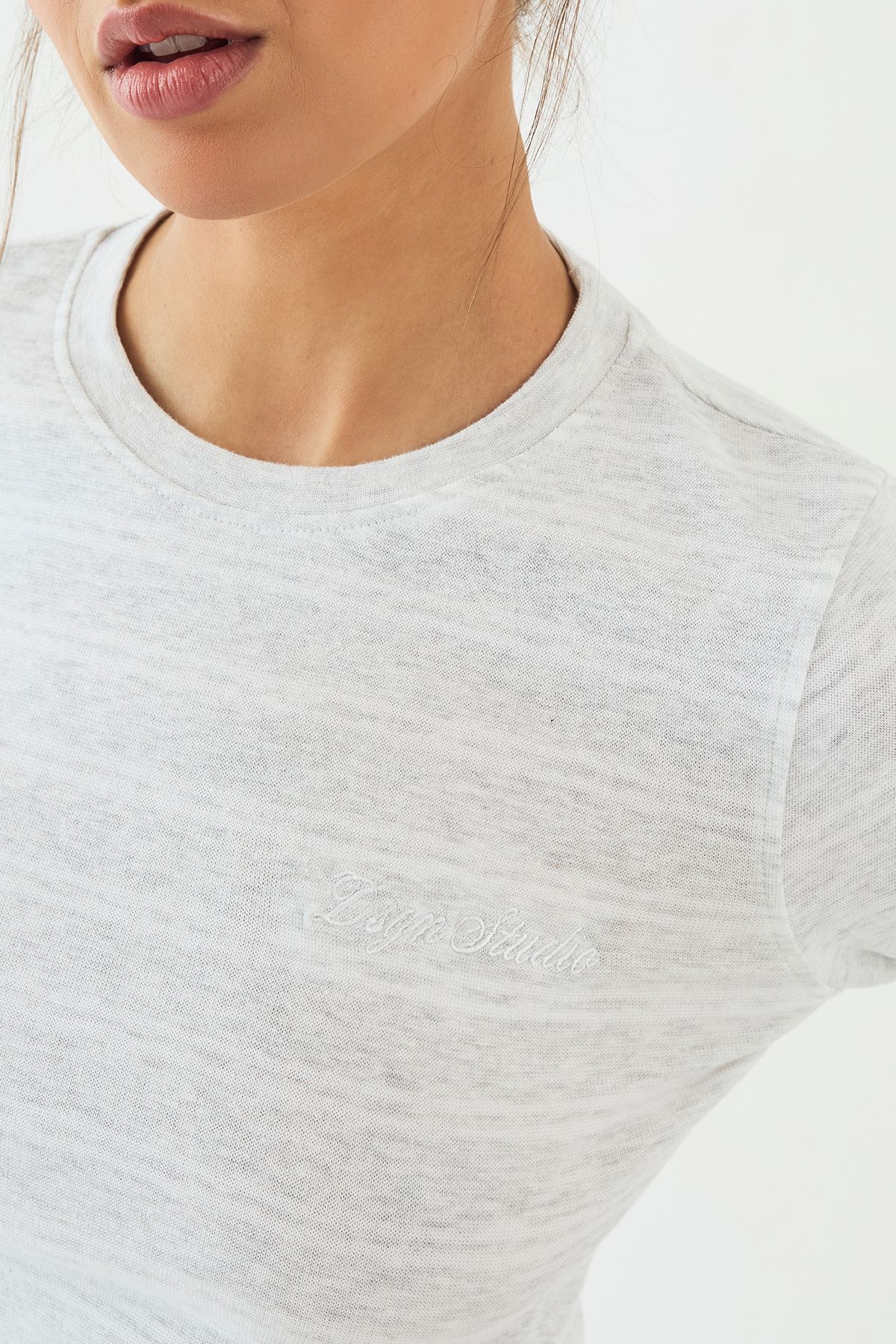 DSGN Studio DSGN Studio Stripe Fitted Long Sleeve Top Ash Grey image 4