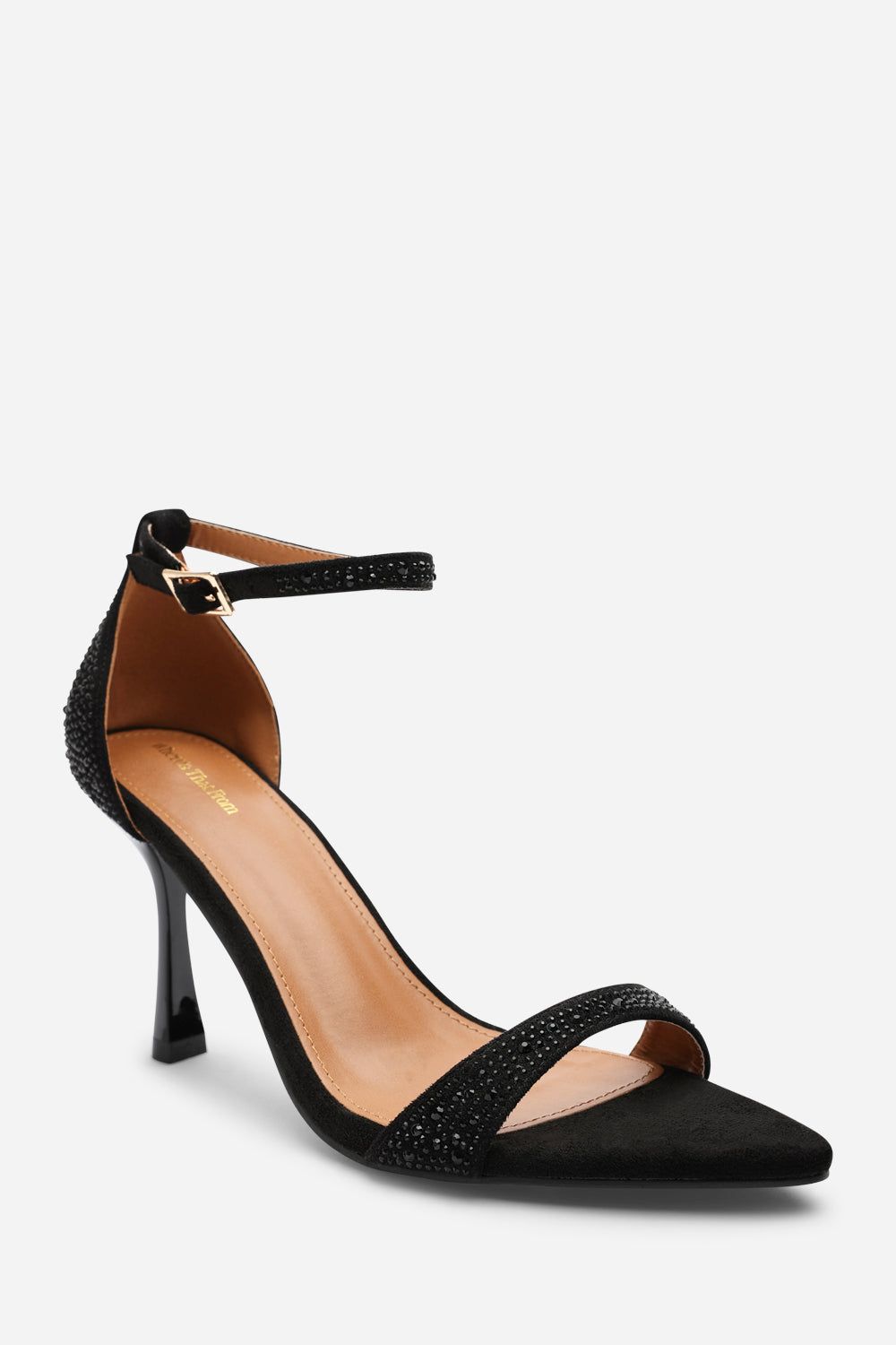 Where's That From 'Indira' Suede Sparkling Heeled Sandals With Buckled Ankle Strap image 3