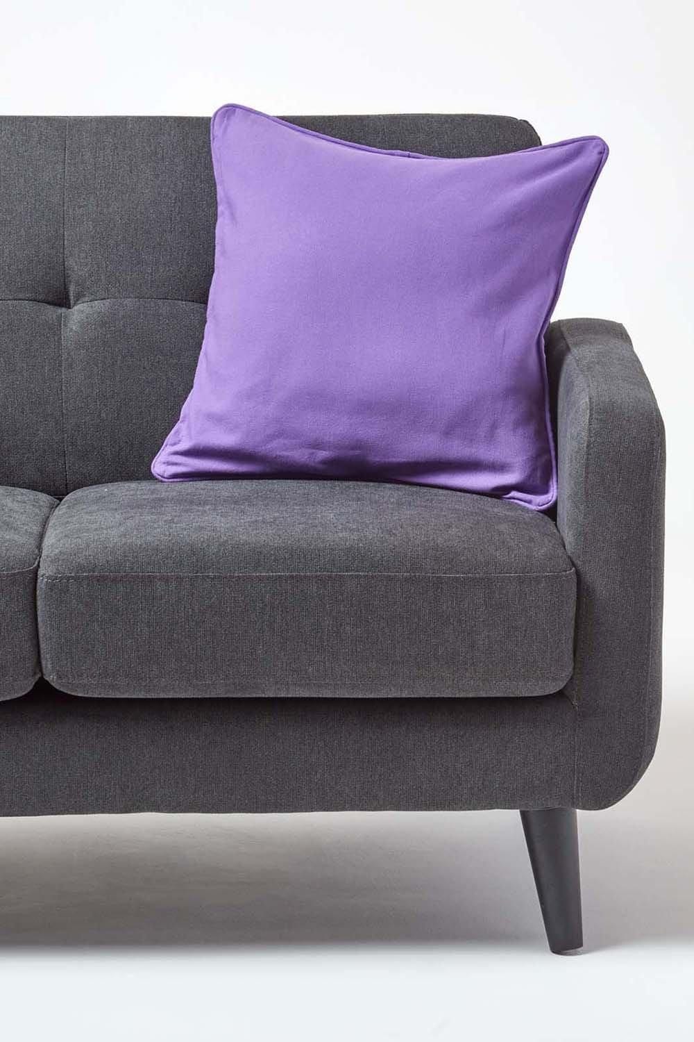 Homescapes Cotton Plain Cushion Cover image 4