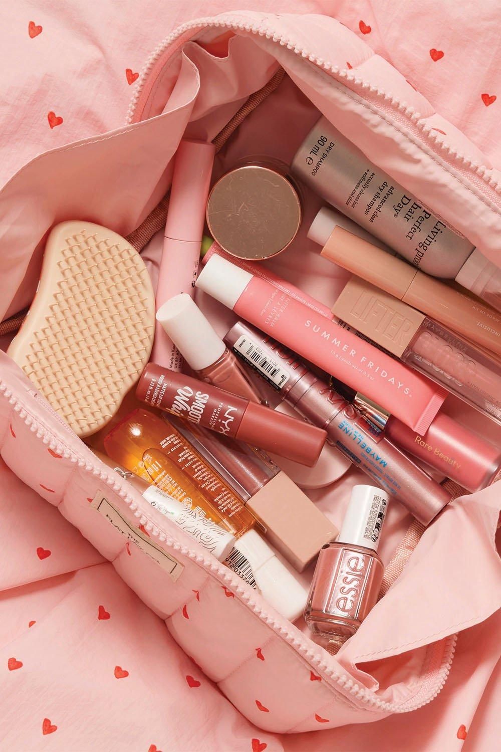 The Flat Lay Co Marshmallow Open Flat Box Bag in Sweet Pink Hearts Multi image 8