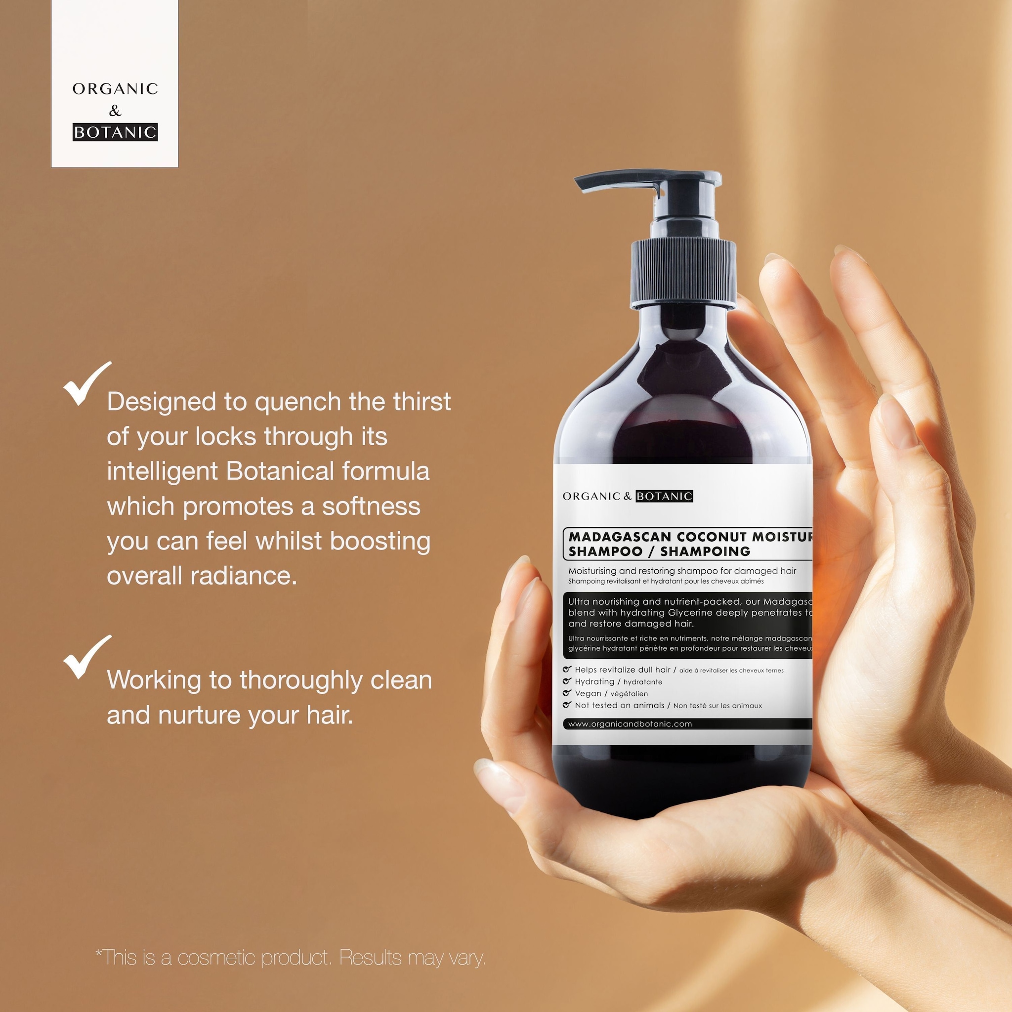 Organic & Botanic Madagascan Coconut Moisturising Shampoo 500ml x 2 Duo Set image 5