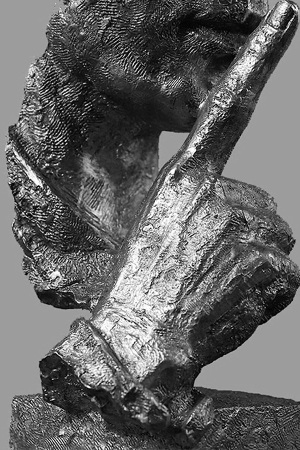 Living and Home Creative and Abstract Men Figure Statues Sculptures Keep Silence Figurine image 3